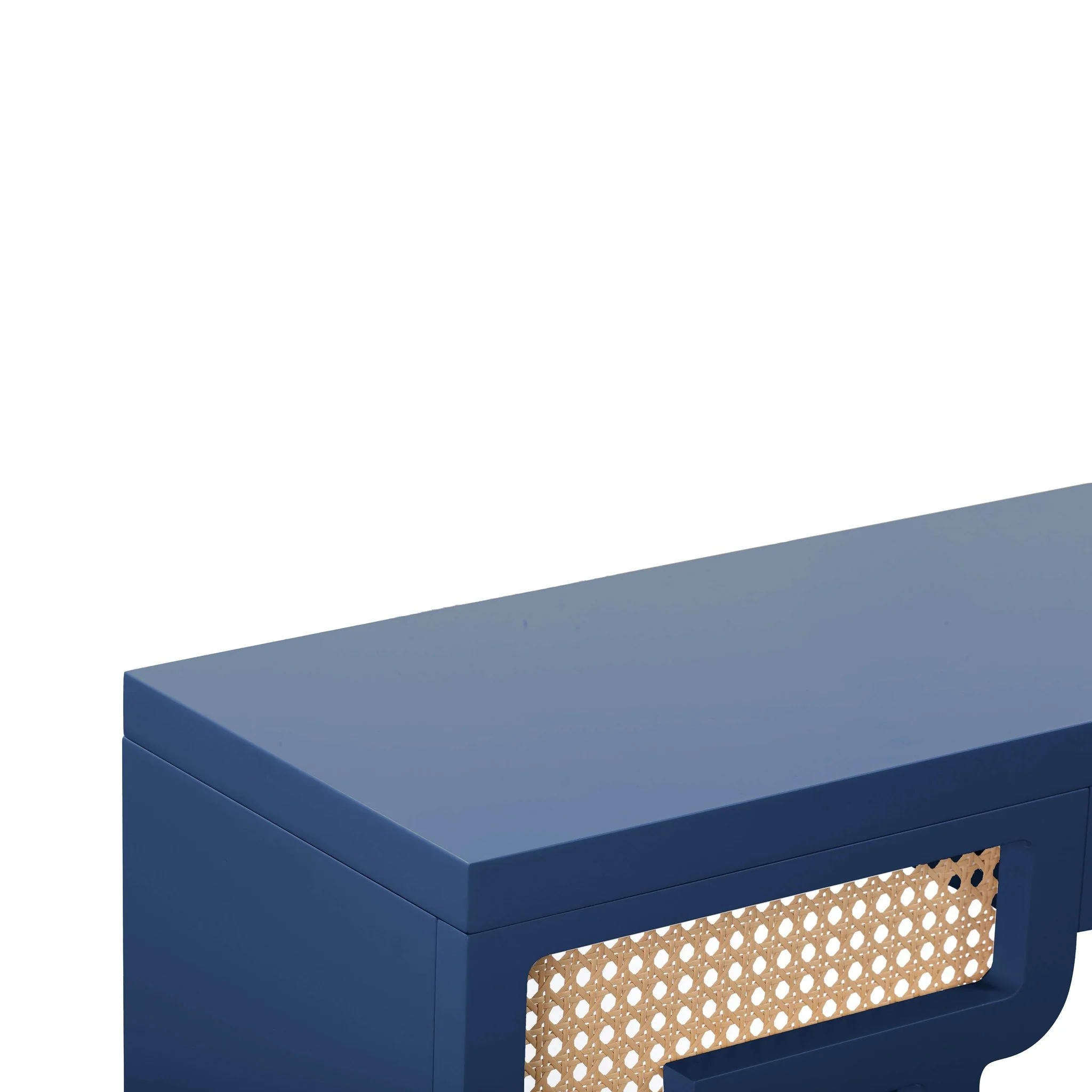 Suzie Navy & Rattan Console Table - Image 5