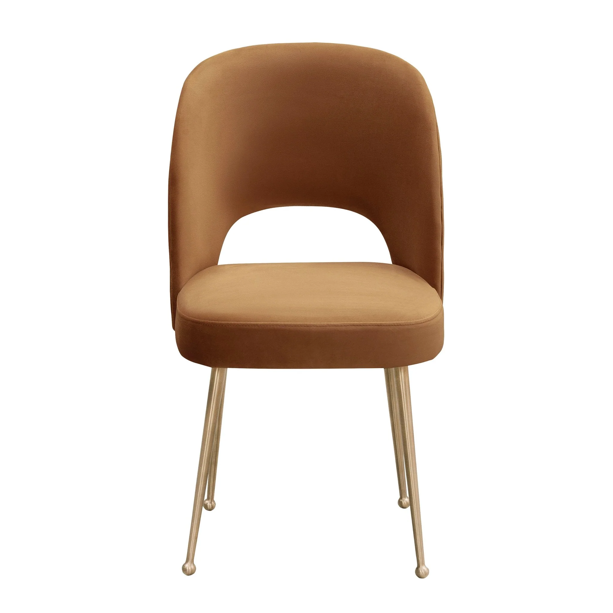Swell Cognac Velvet Chair - Image 3