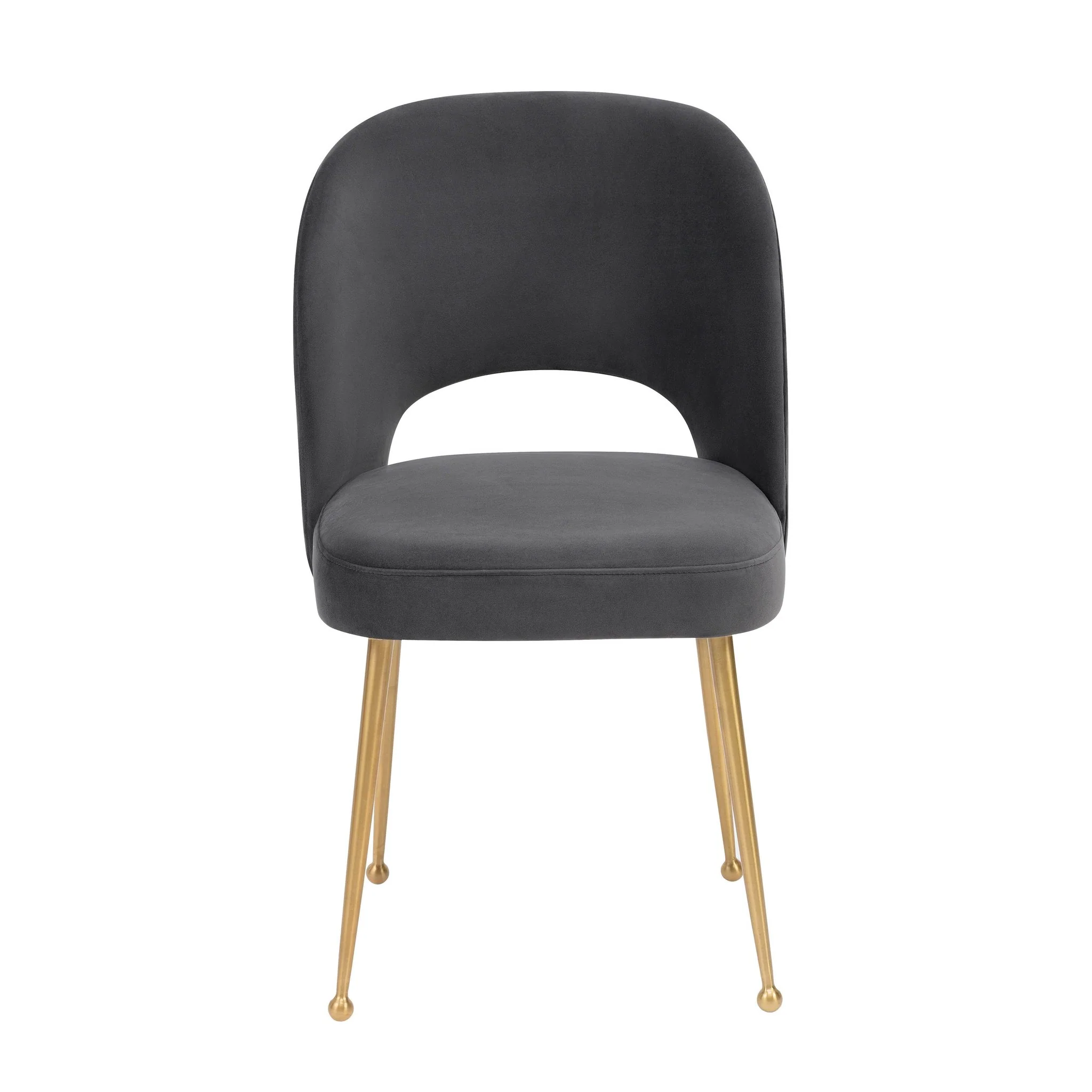 Swell Dark Grey Velvet Chair - Image 3