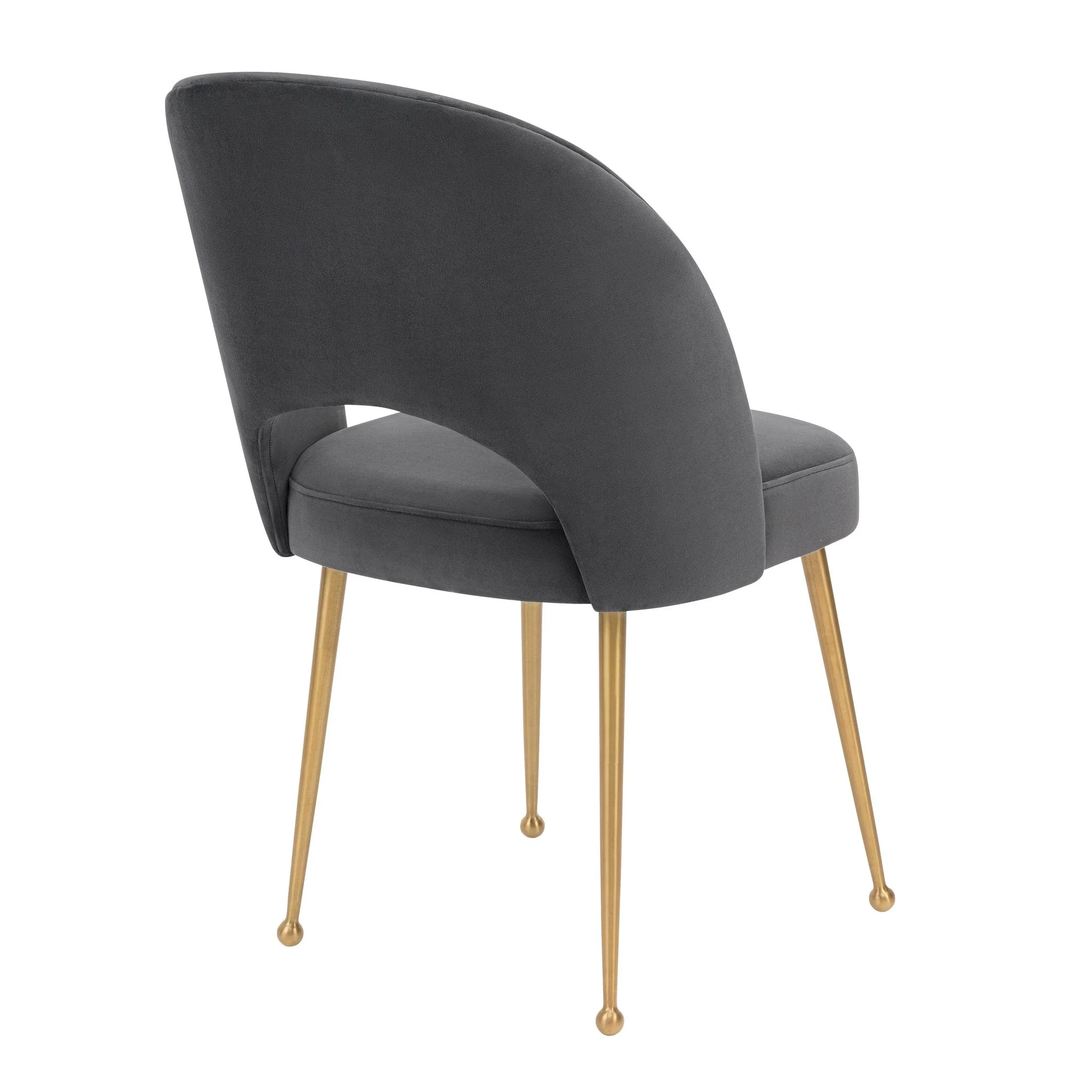 Swell Dark Grey Velvet Chair - Image 4
