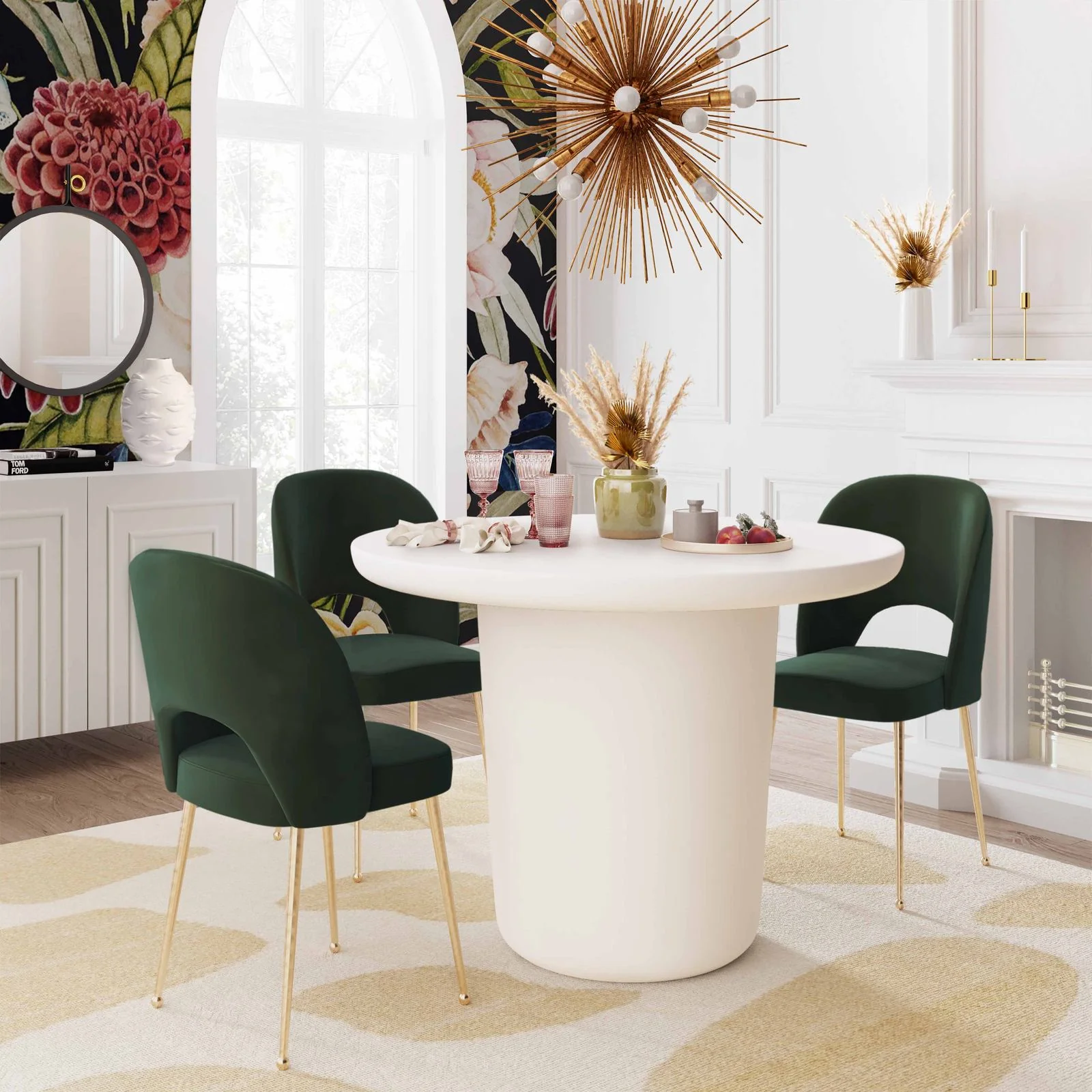 Swell Forest Green Velvet Chair - Image 2