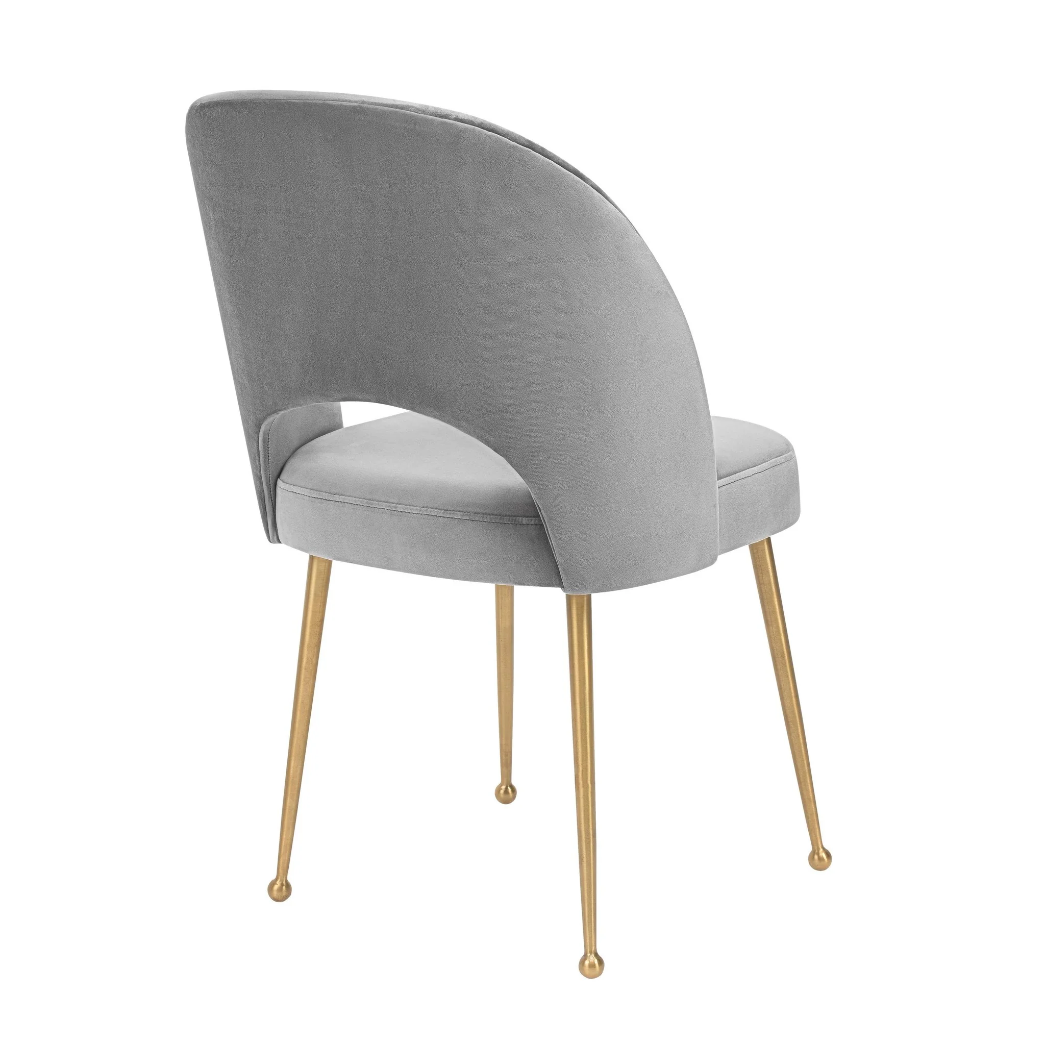 Swell Light Grey Velvet Chair - Image 4
