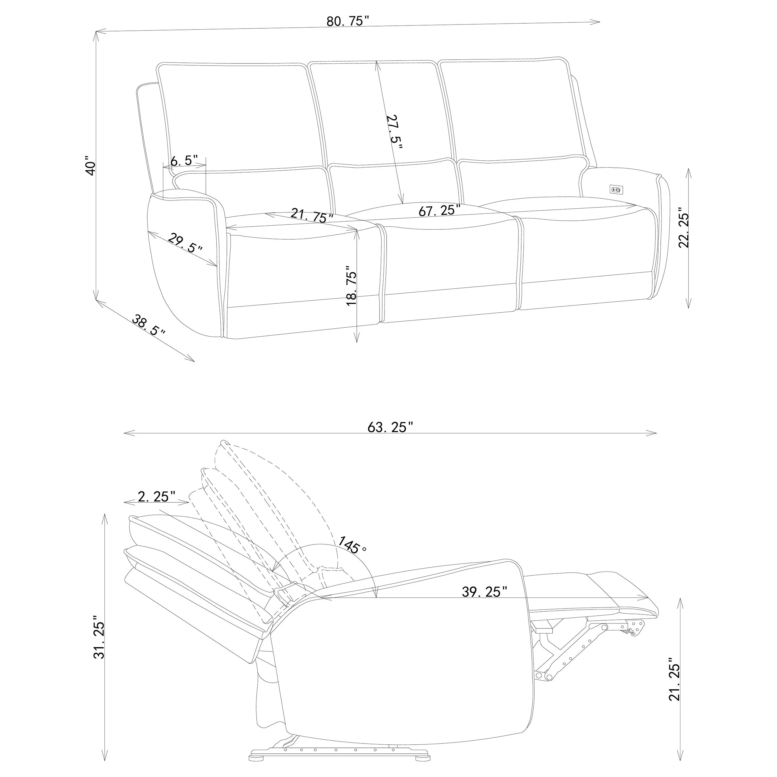 Sylmar Power Reclining Sofa Set - Image 34