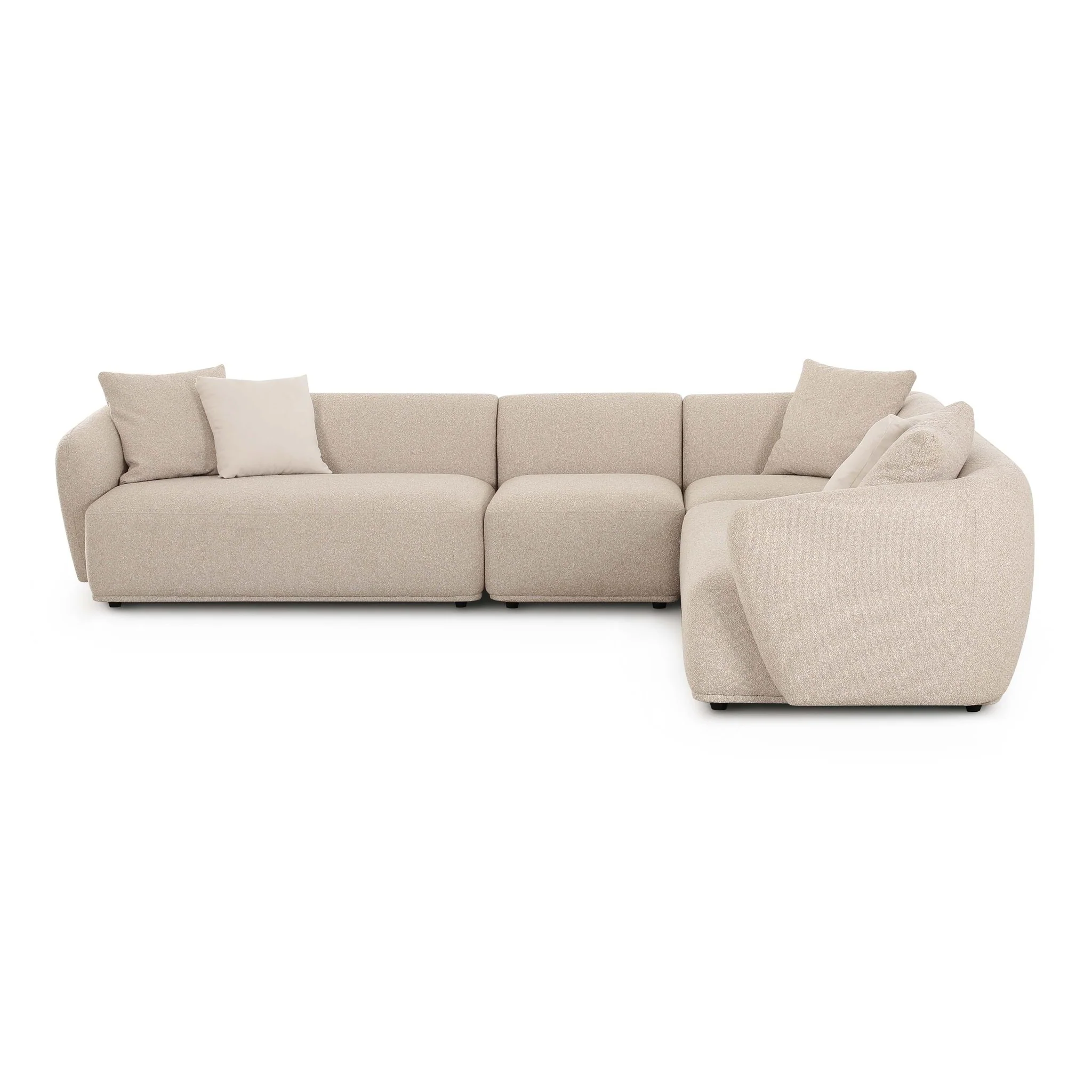 Sylvie Cream Boucle 4-Piece Sectional - Image 3