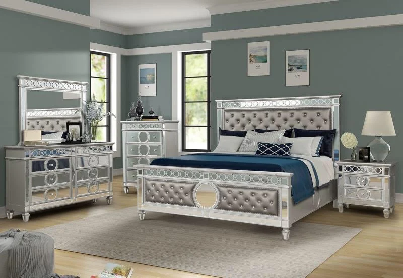 Symphony 4 Pc king Bed Silver - Image 2