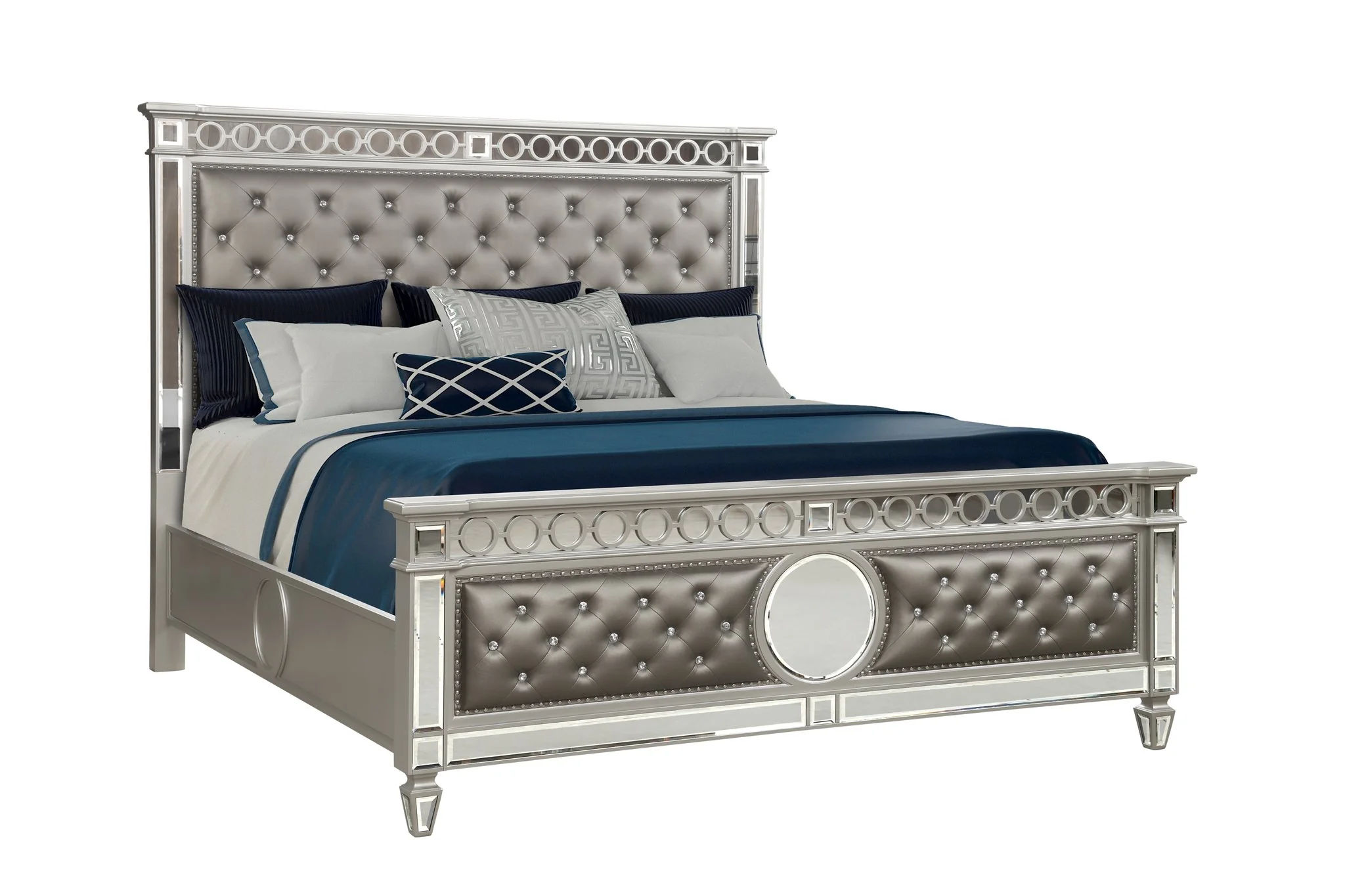 Symphony 5 Pc king Bed Silver - Image 3