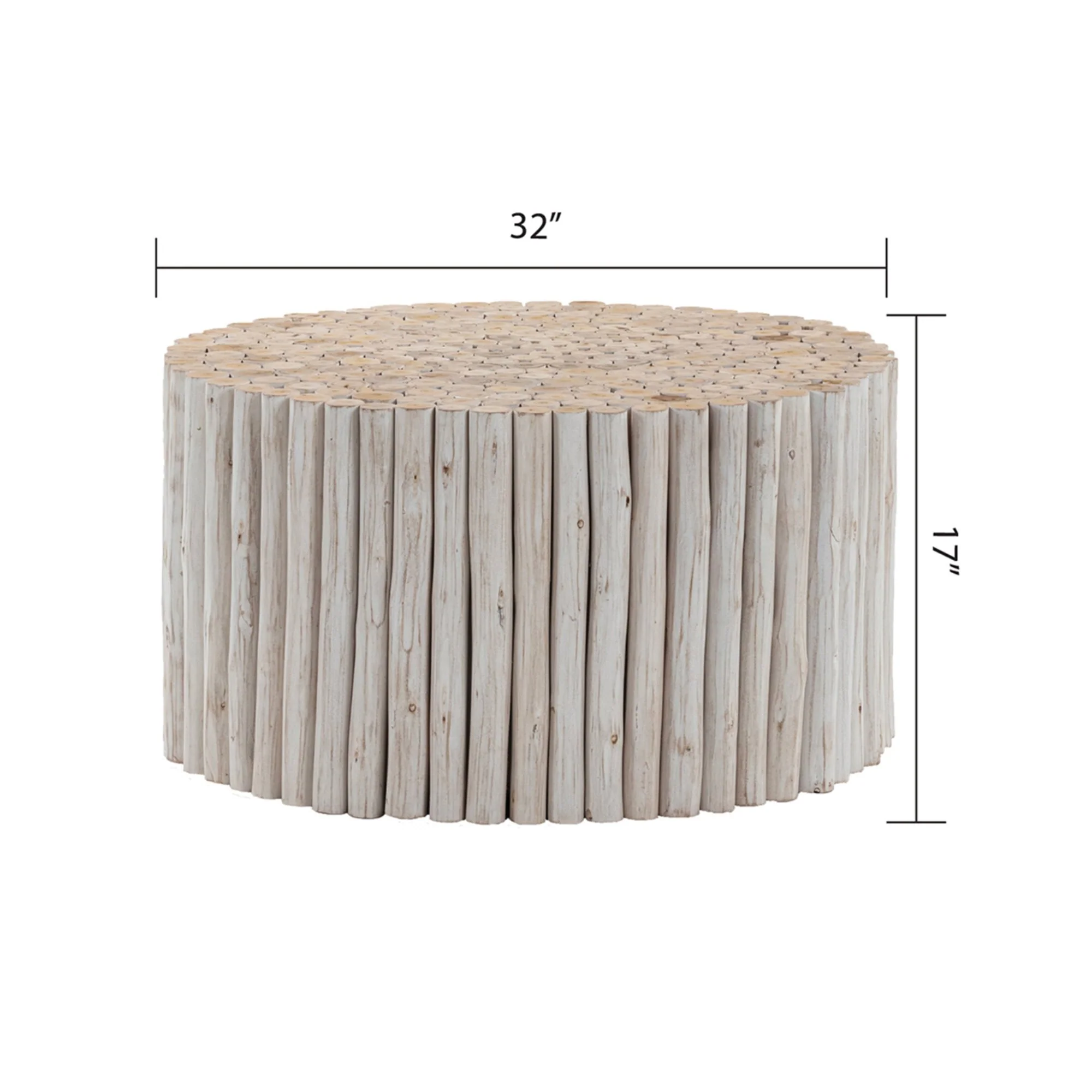 T1009-32 Coffee Table White - Image 3