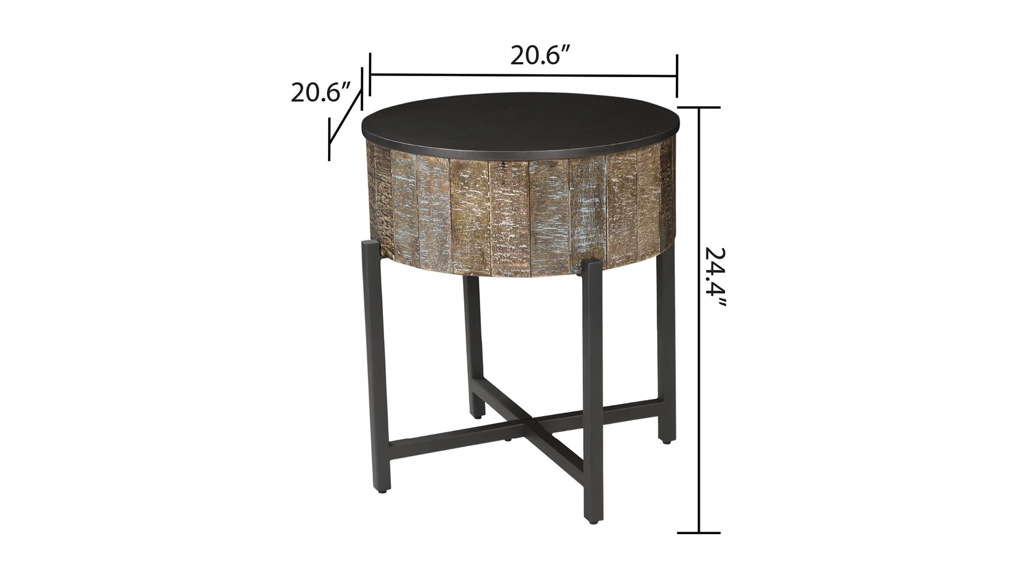 T1216E End Table Rustic Vintage - Image 6