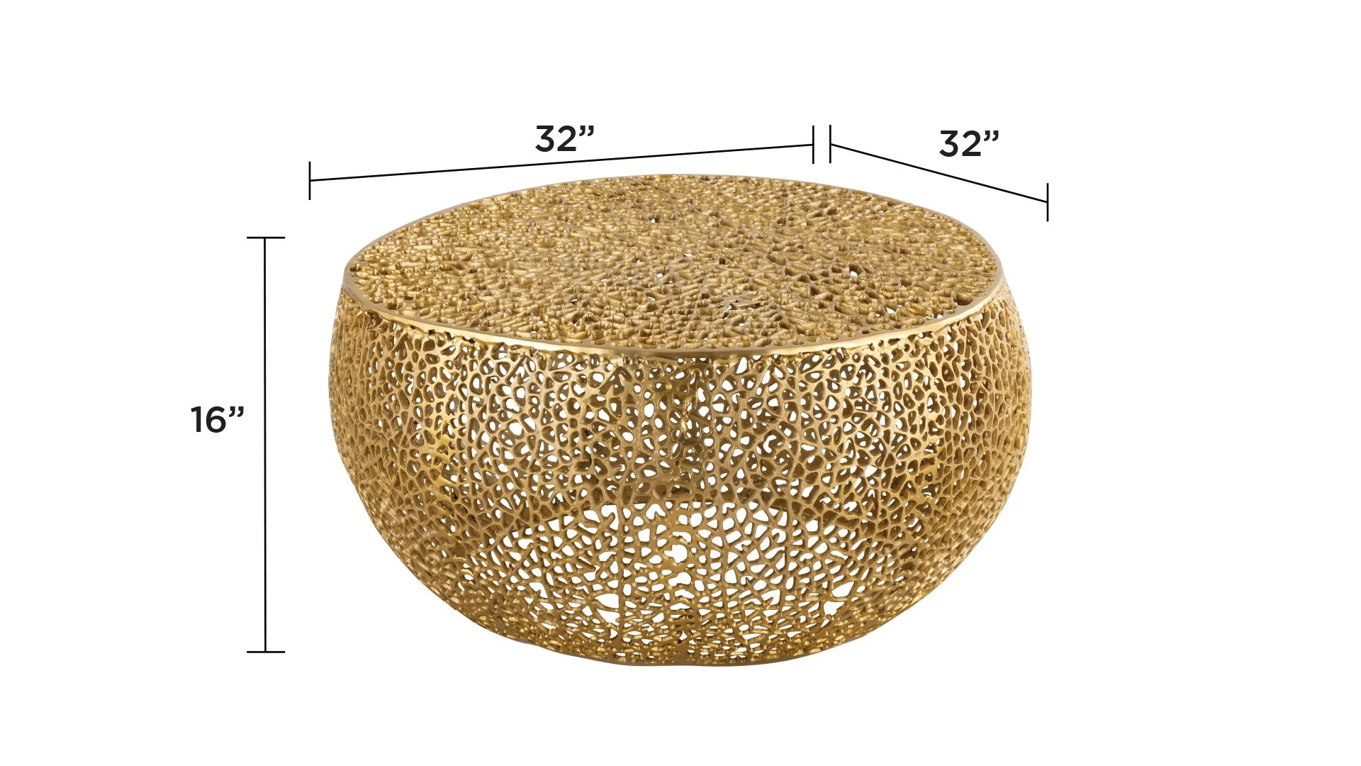 T3502-32-25 Round Coffee Table Gold - Image 5