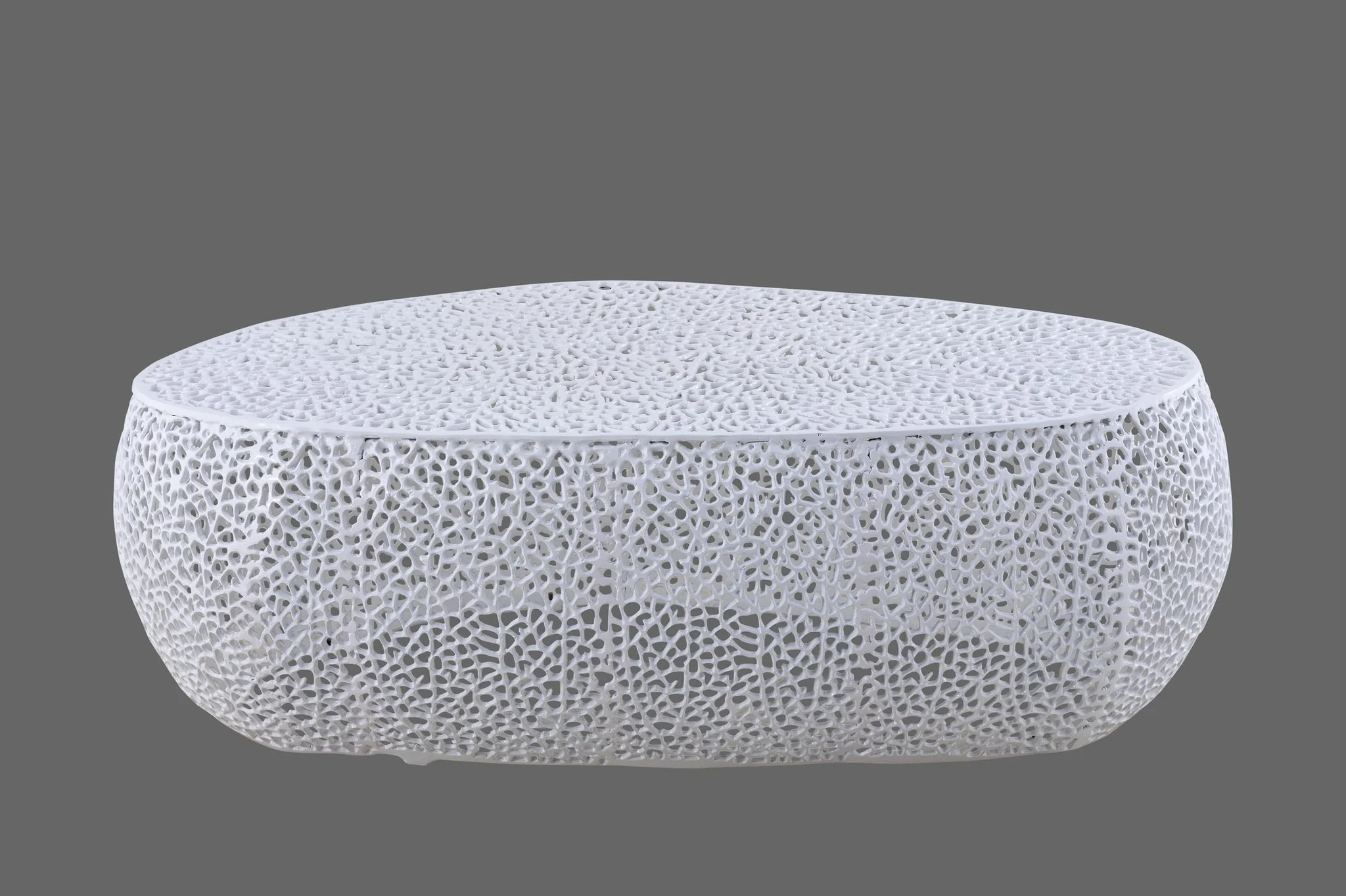 T3601-50 Oval Coffee Table White - Image 2