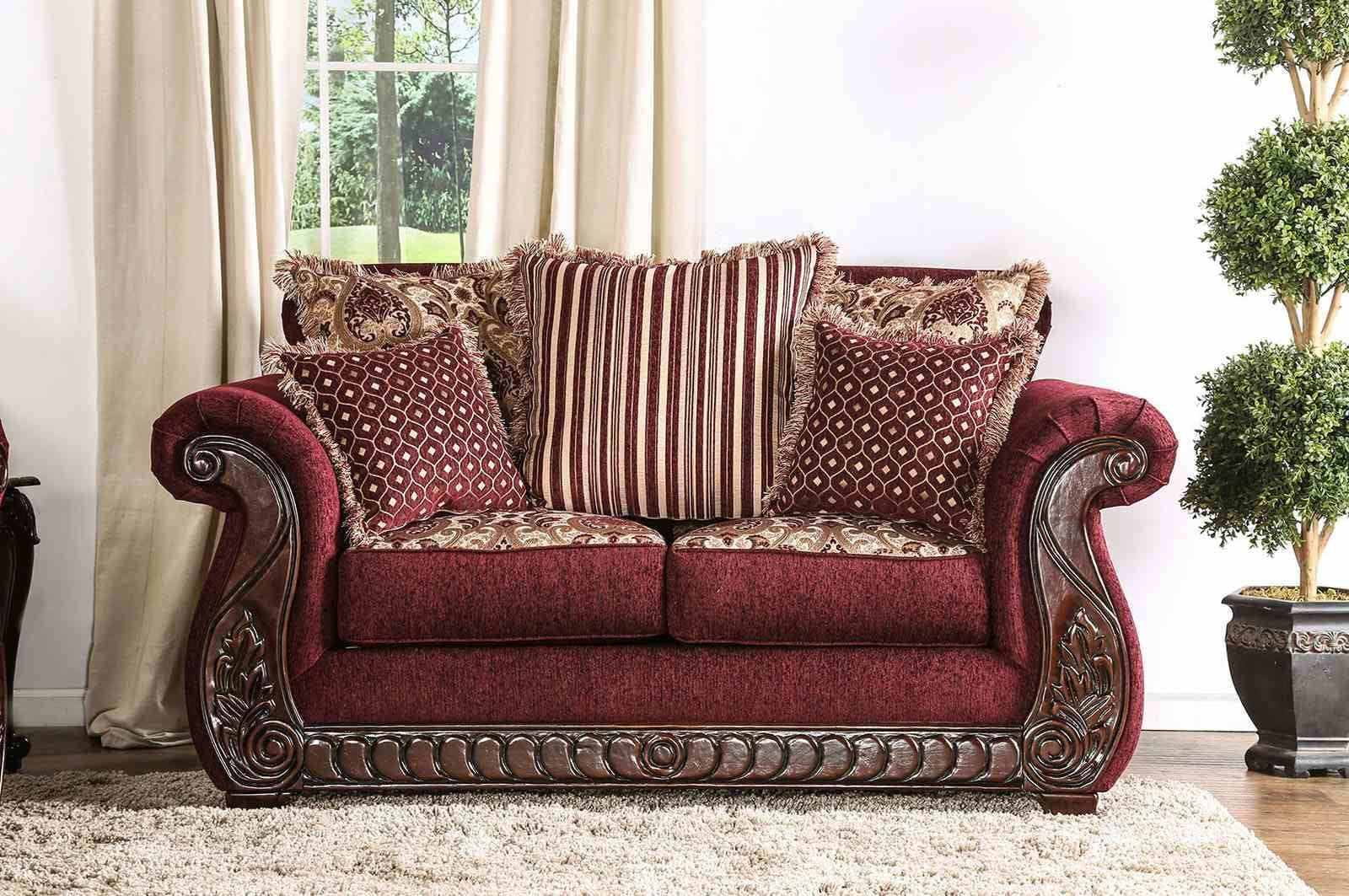 Tabitha Loveseat, Wine - Image 3