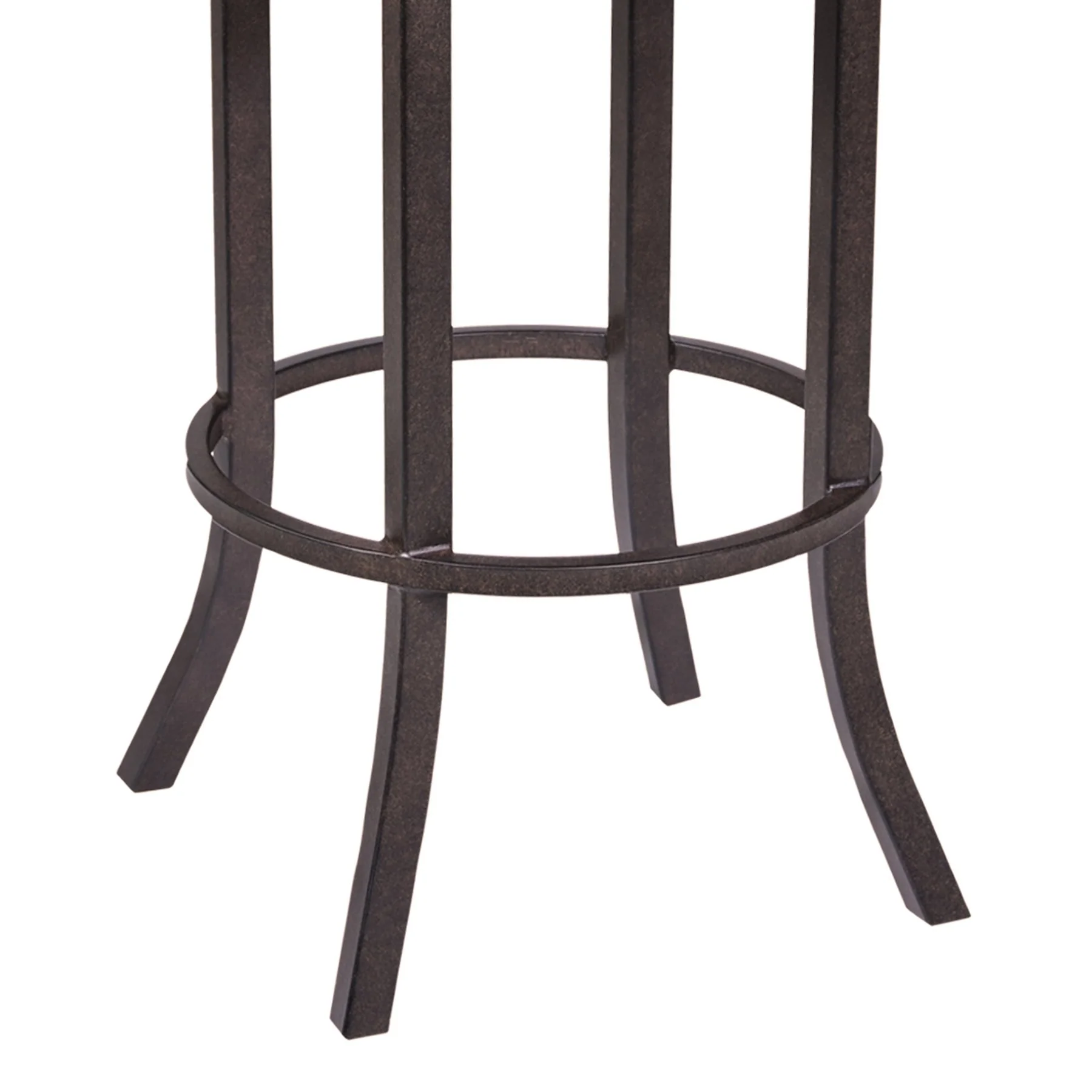 Tahiti 26" Arm Barstool in Auburn Bay finish with Brown Pu upholstery - Image 4