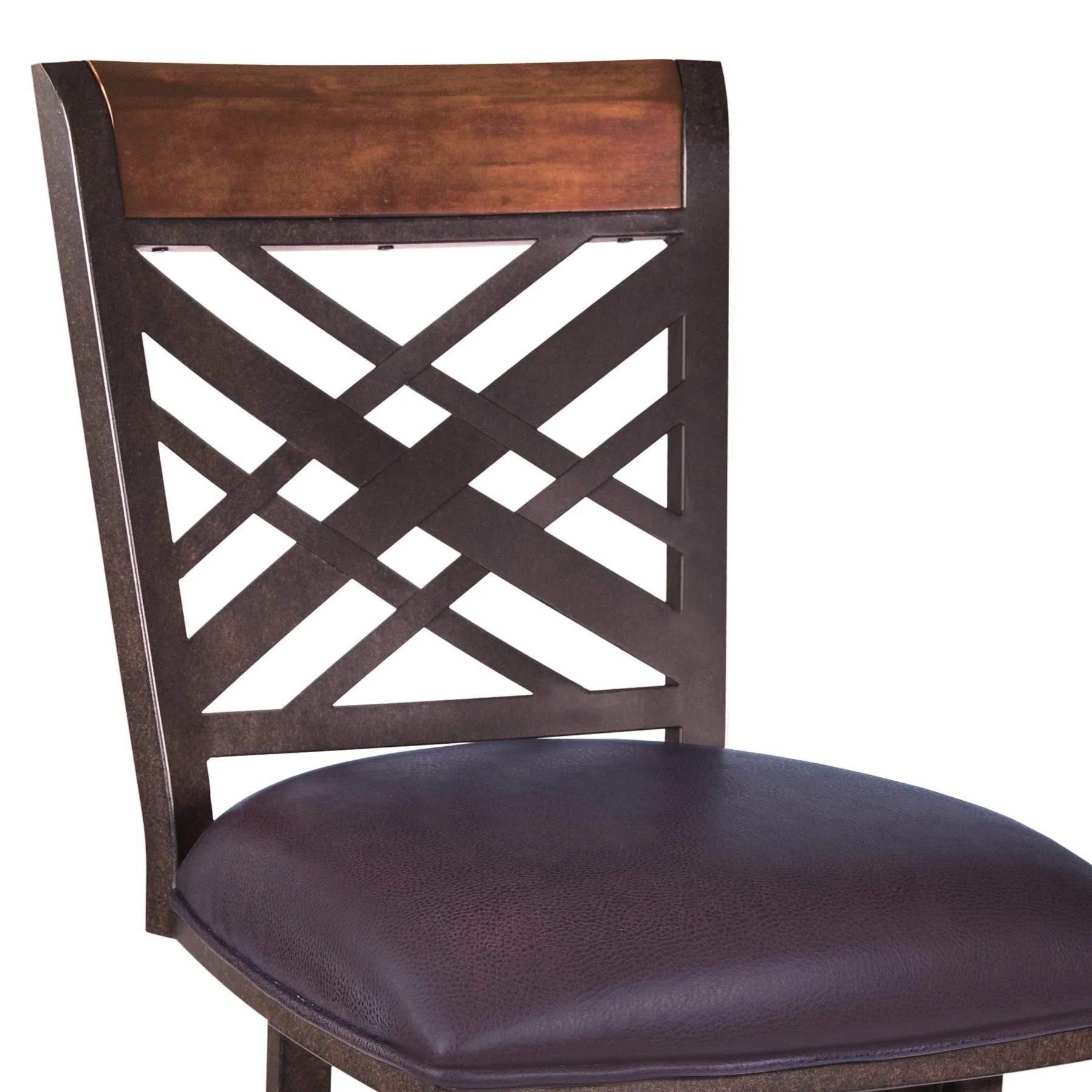 Tahiti 30" Barstool in Auburn Bay finish with Brown Pu upholstery - Image 3