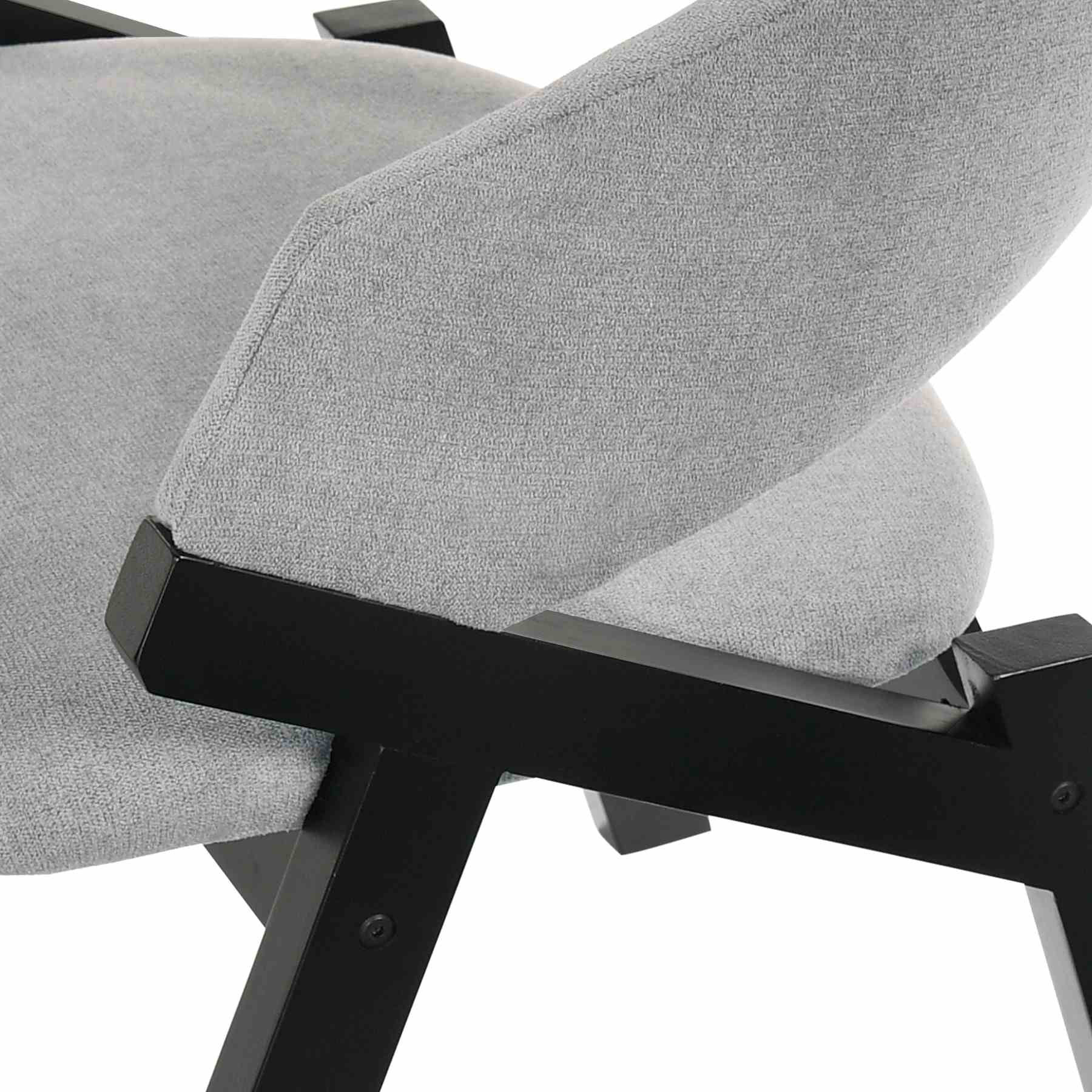 Talulah Gray Fabric and Black Veneer Dining Side Chairs - Set of 2 - Image 7