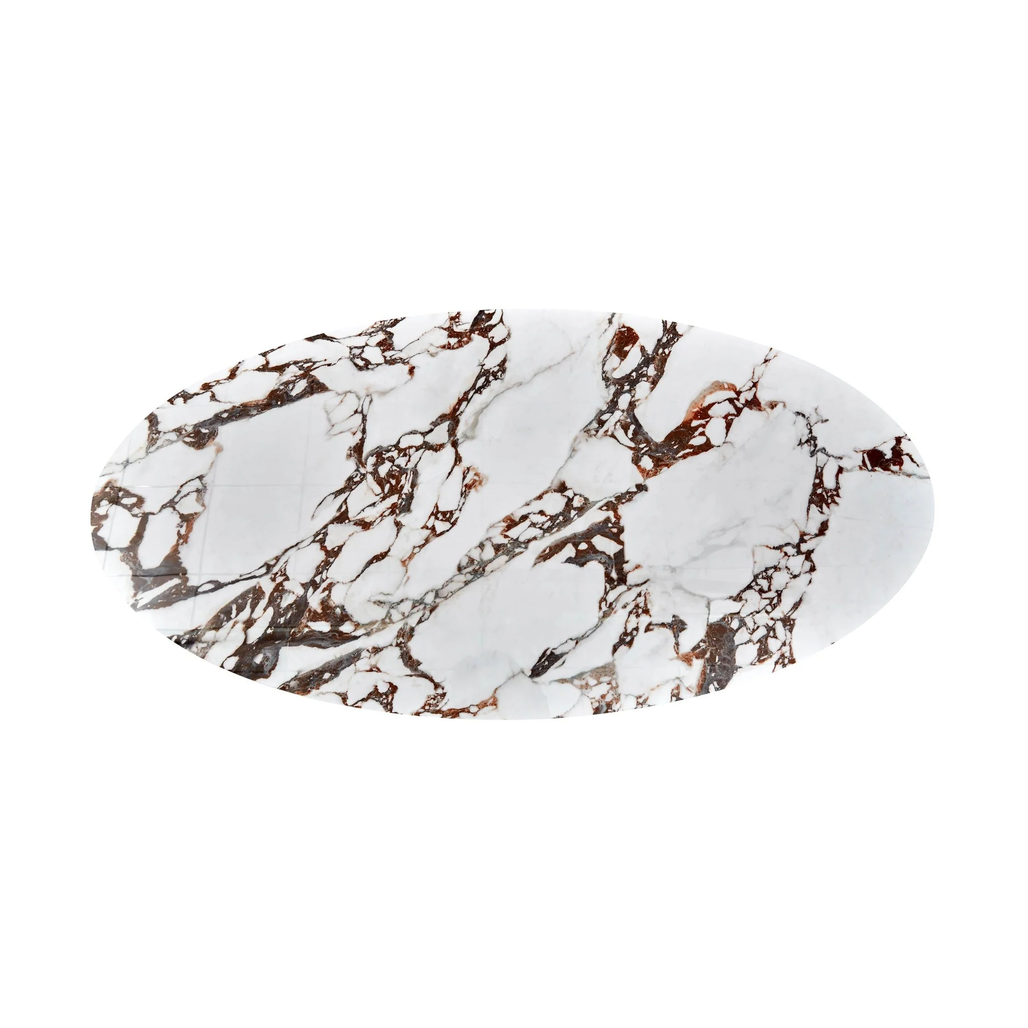 Tamara Marble Ceramic Oval Coffee Table - Image 4