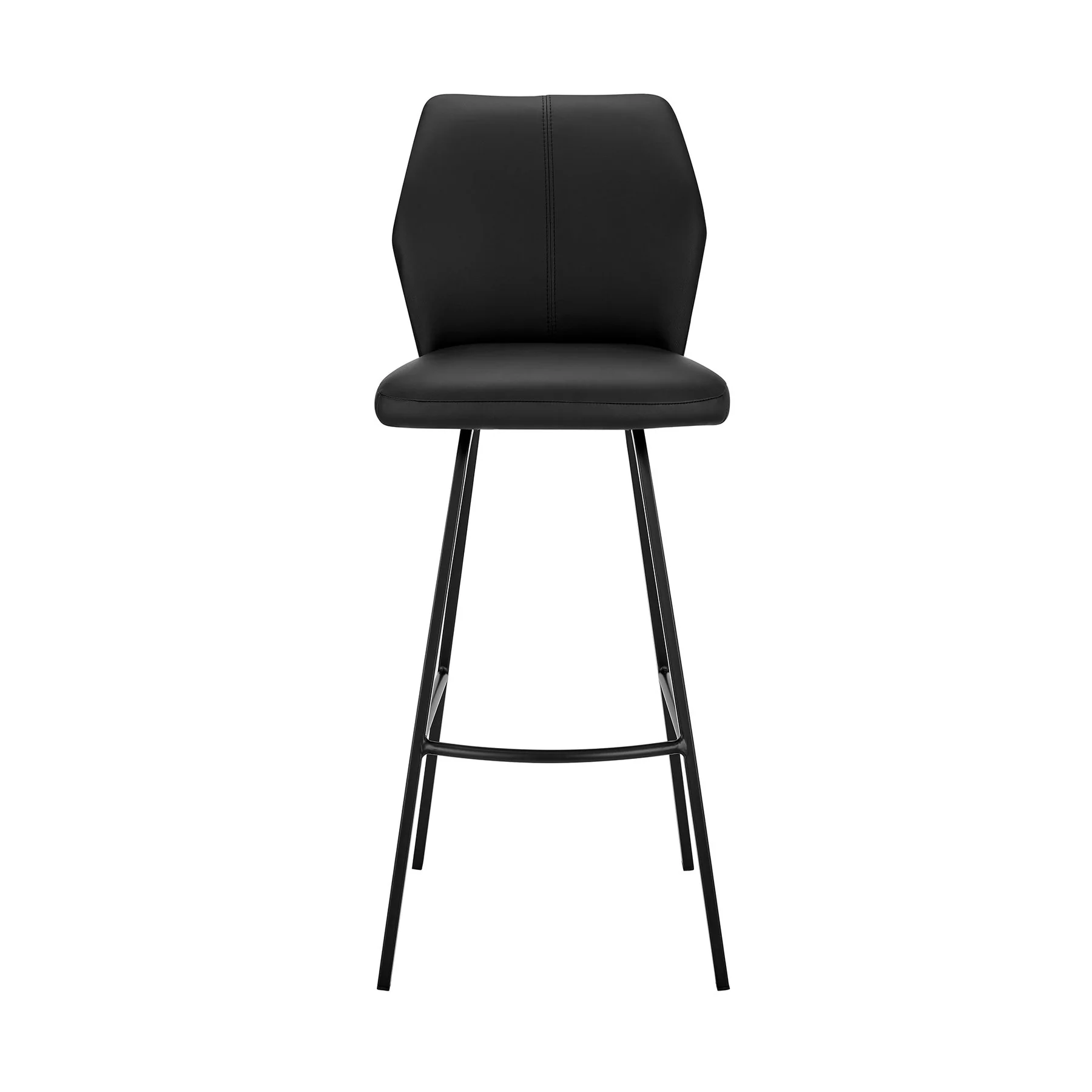 Tandy Black Faux Leather and Black Metal 26" Counter Stool - Image 2