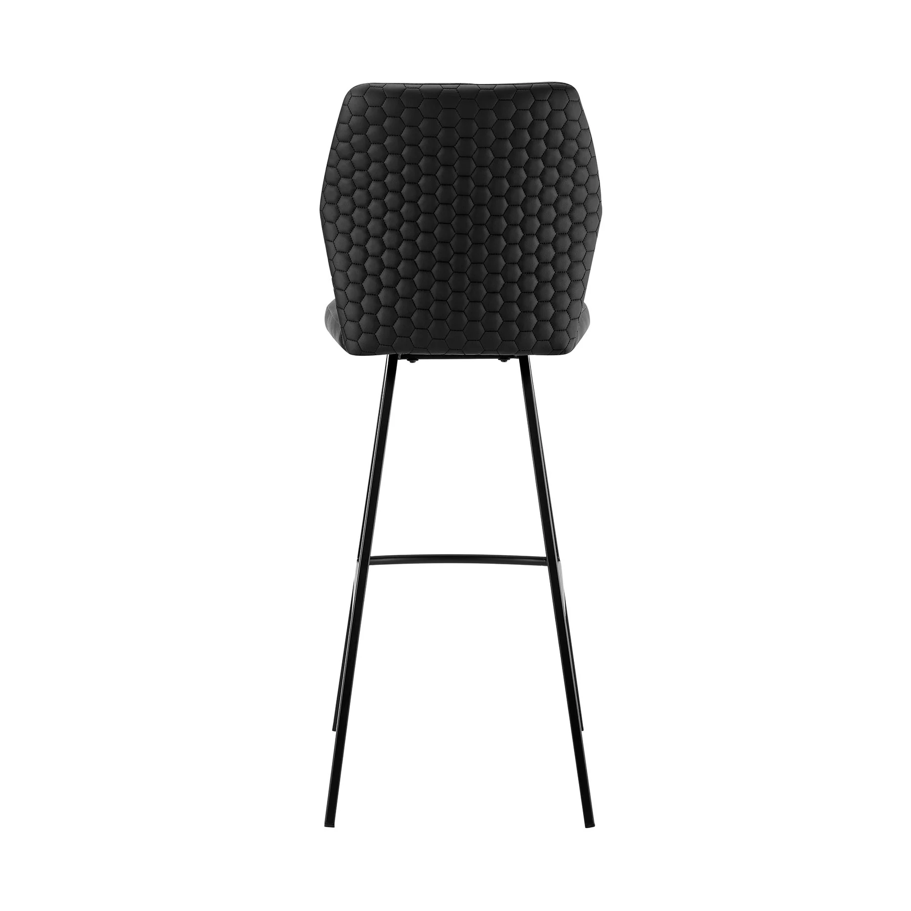 Tandy Black Faux Leather and Black Metal 26" Counter Stool - Image 5