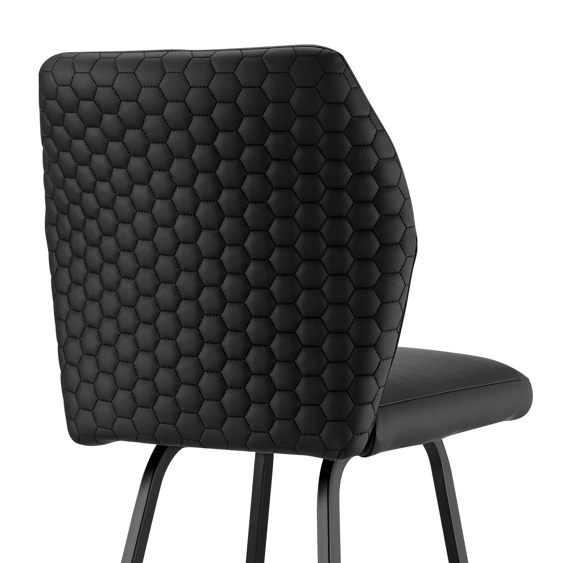 Tandy Black Faux Leather and Black Metal 30" Bar Stool - Image 7