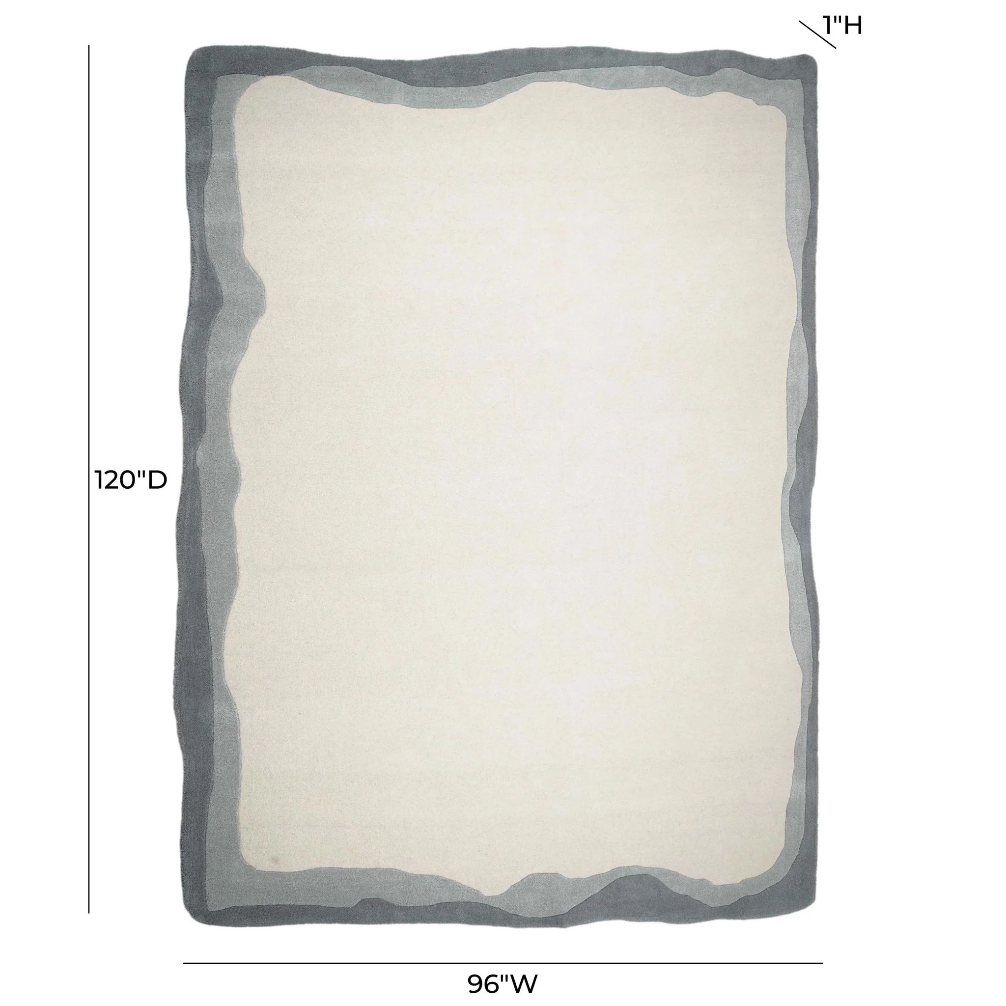 Tarba Grey 8'x10' Rectangular Floor Rug - Image 6