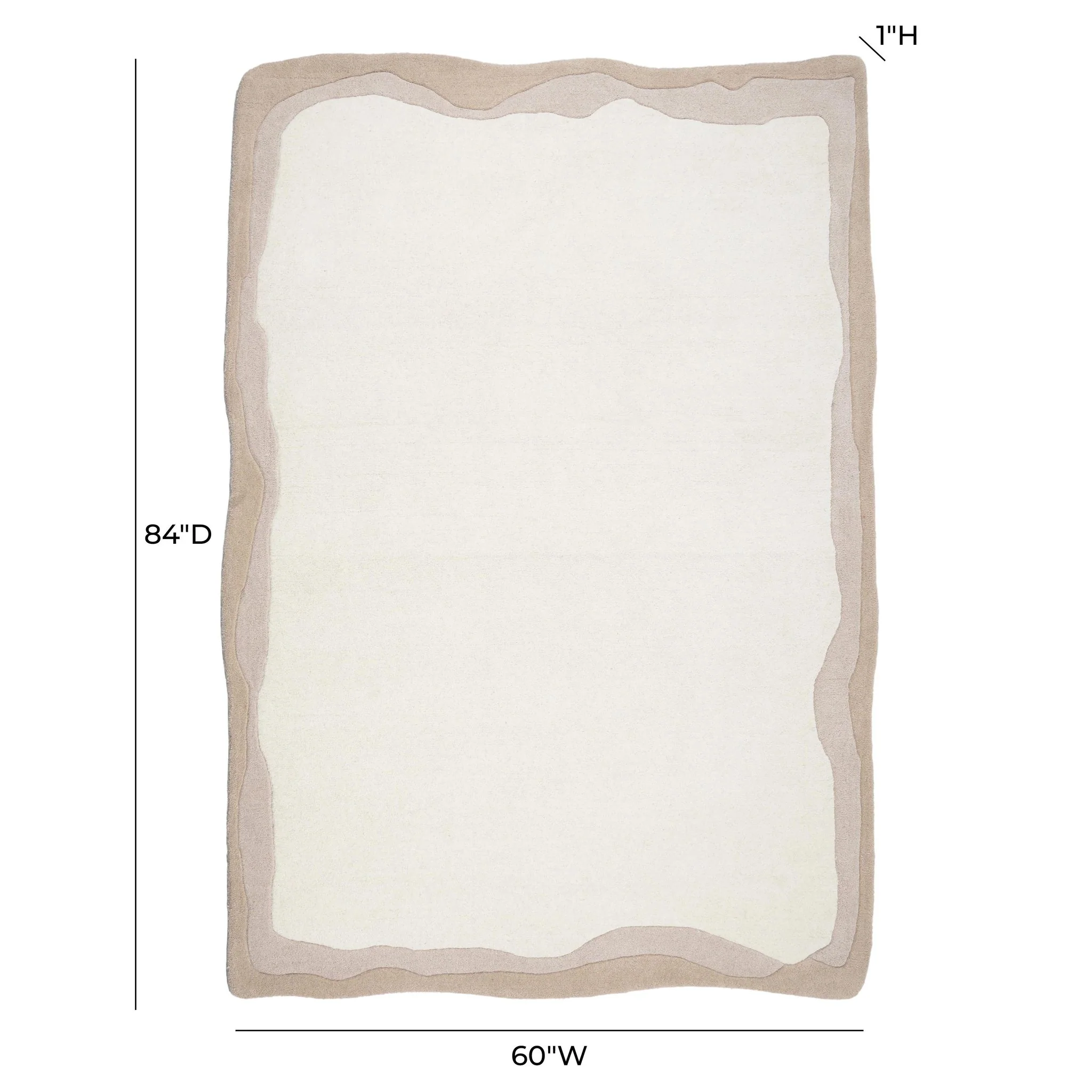 Tarba Tan 5'x7' Rectangular Floor Rug - Image 6