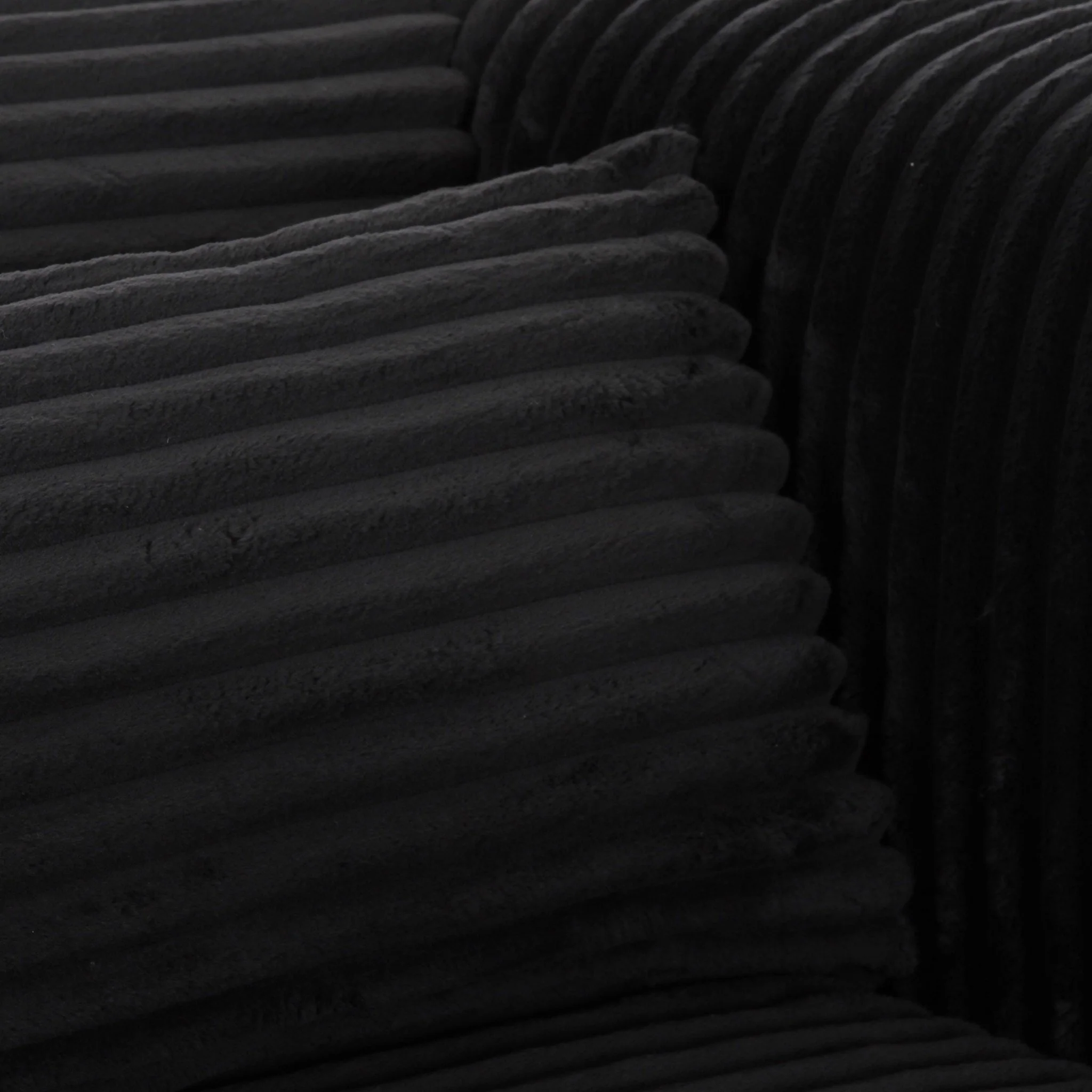 Tarra Fluffy Oversized Black Corduroy Armchair - Image 5