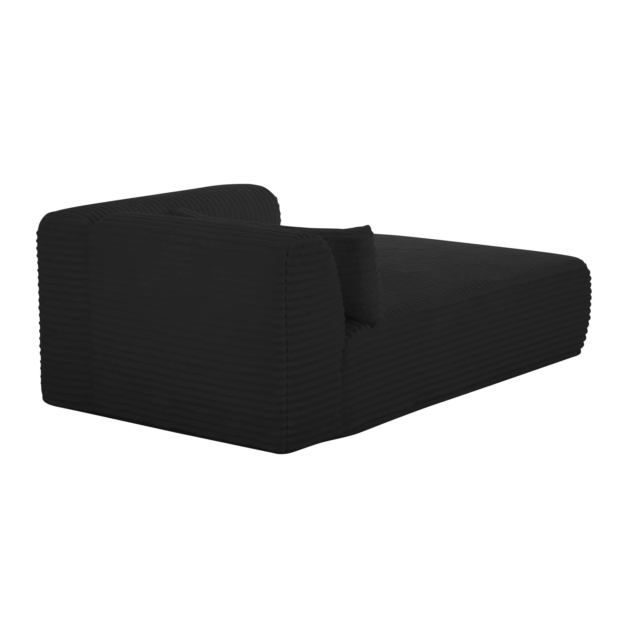 Tarra Fluffy Oversized Black Corduroy Modular RAF Chaise - Image 10