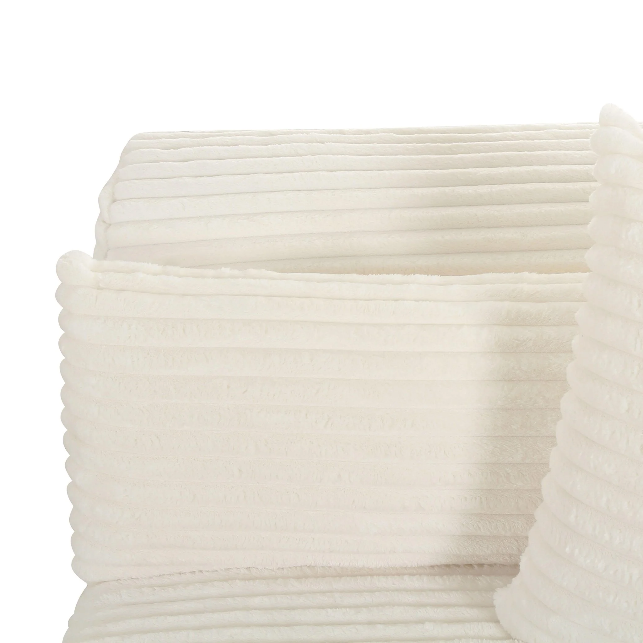 Tarra Fluffy Oversized Cream Corduroy Modular RAF Corner Chair - Image 5