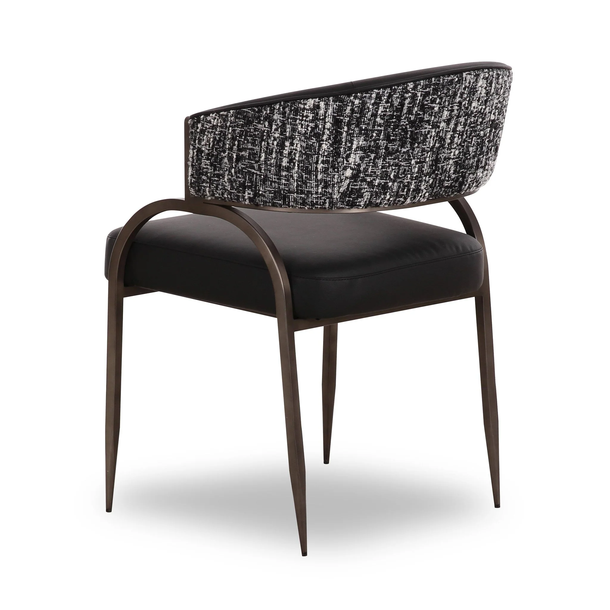 Tatum Black Vegan Leather 2-Tone Dining Chair - Image 4