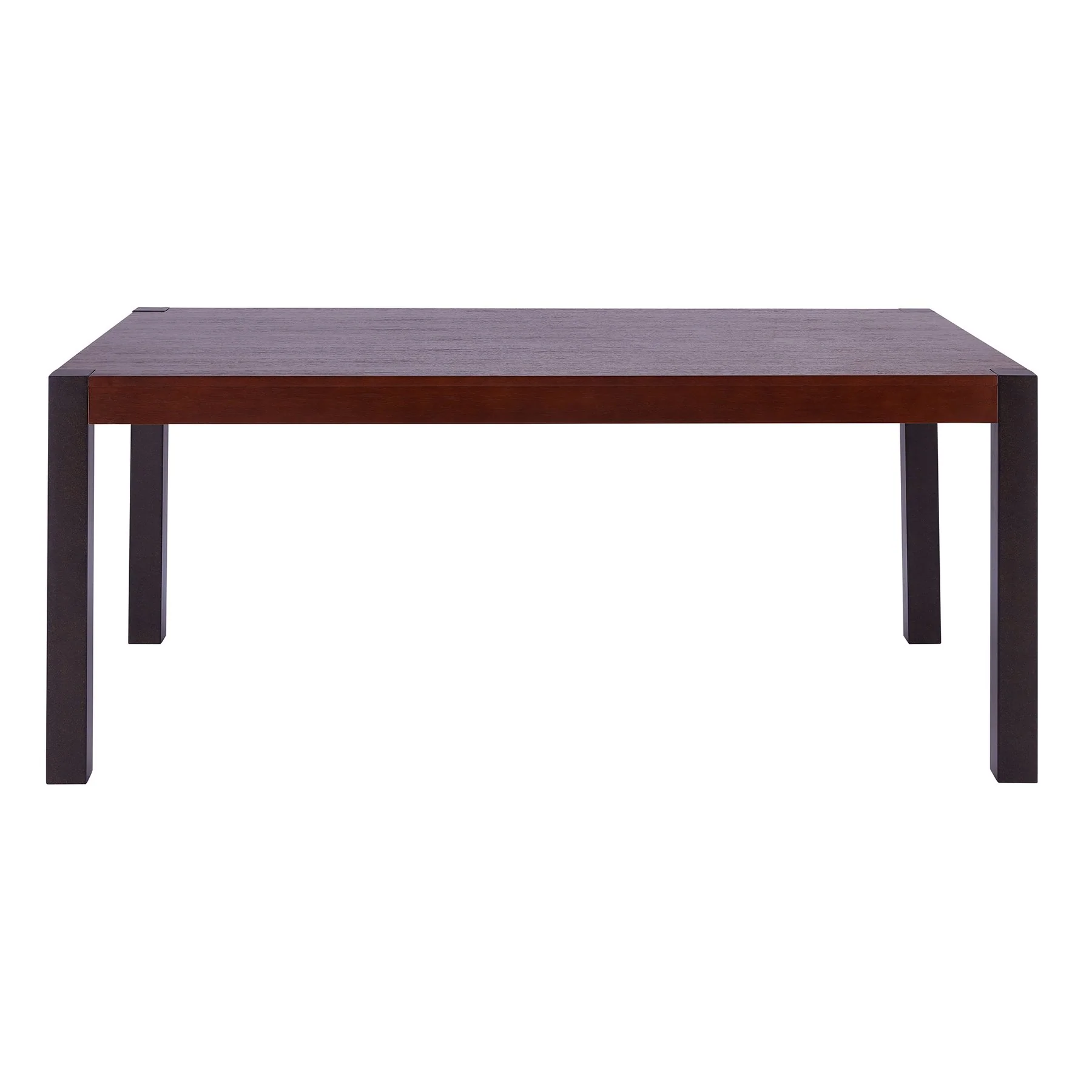 Tatum Contemporary Dining Table in Auburn Bay Finish and Sedona Wood Top - Image 2