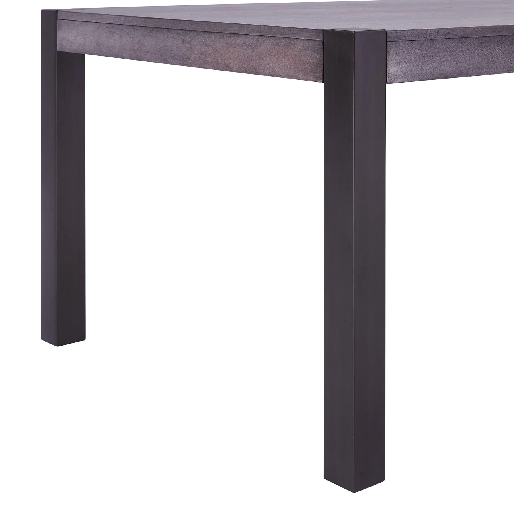 Tatum Contemporary Dining Table in Mineral Finish and Gray Walnut Top - Image 4
