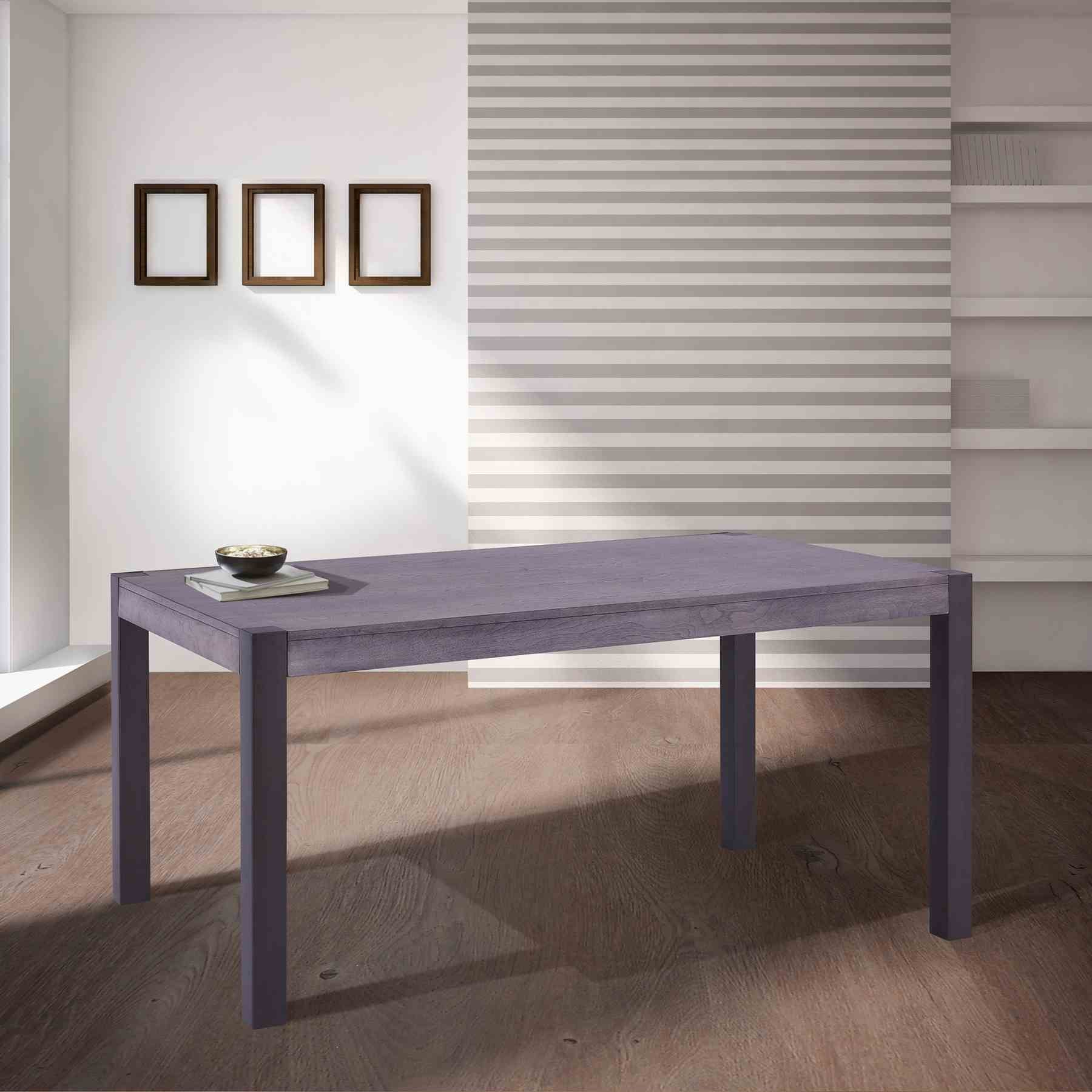 Tatum Contemporary Dining Table in Mineral Finish and Gray Walnut Top - Image 5