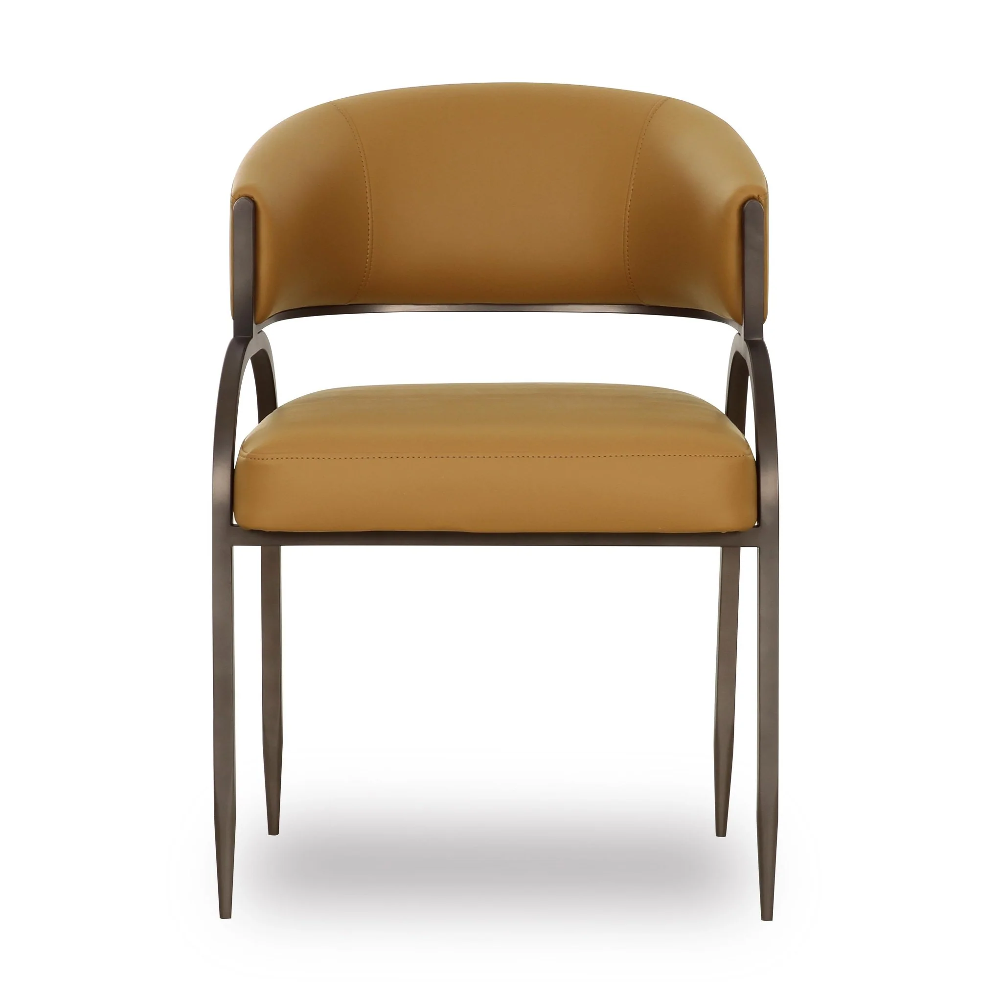 Tatum Tan Performance Vegan Leather Dining Chair - Image 3