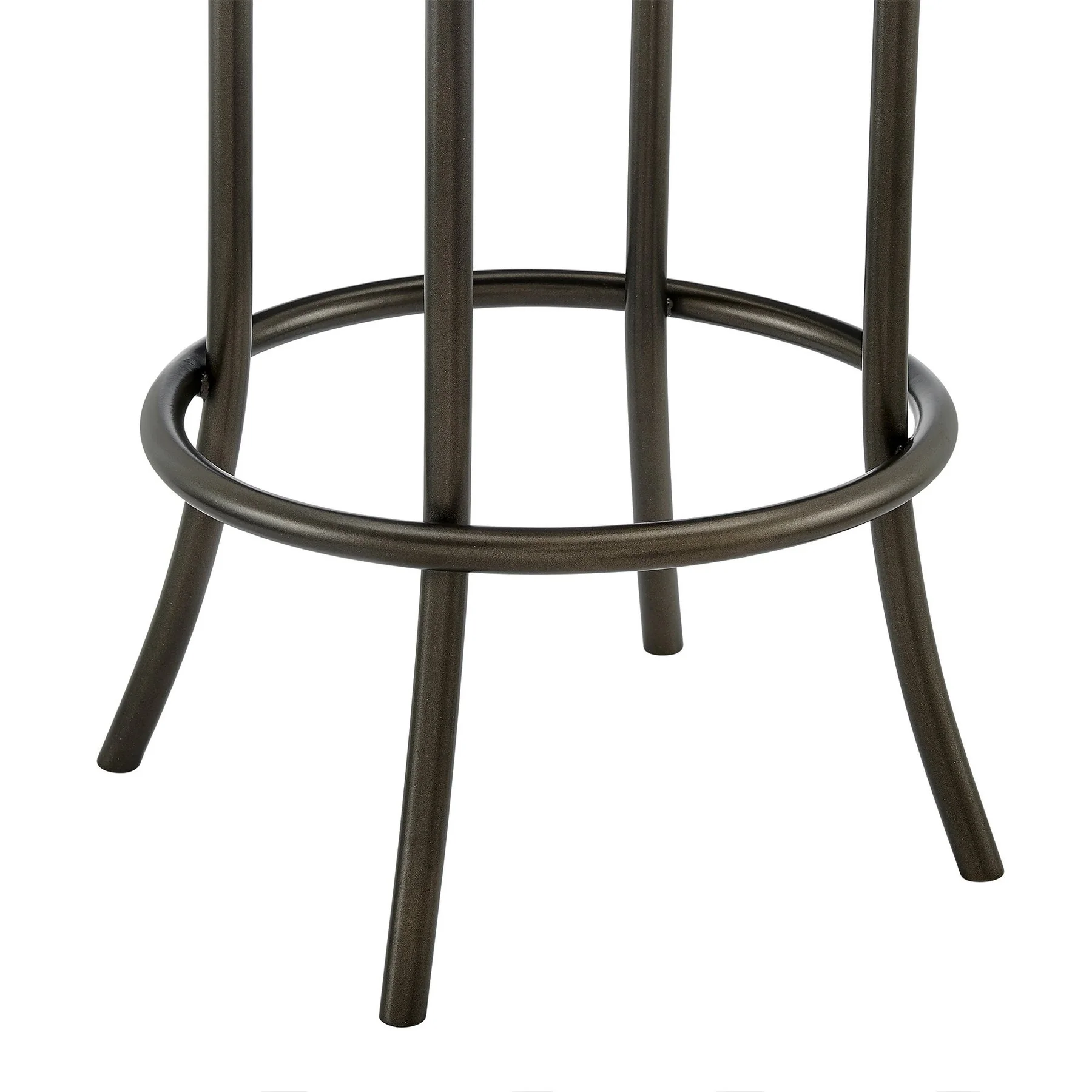 Tatyana Swivel Counter or Bar Stool in Mocha Finish with Brown Faux Leather - Image 8