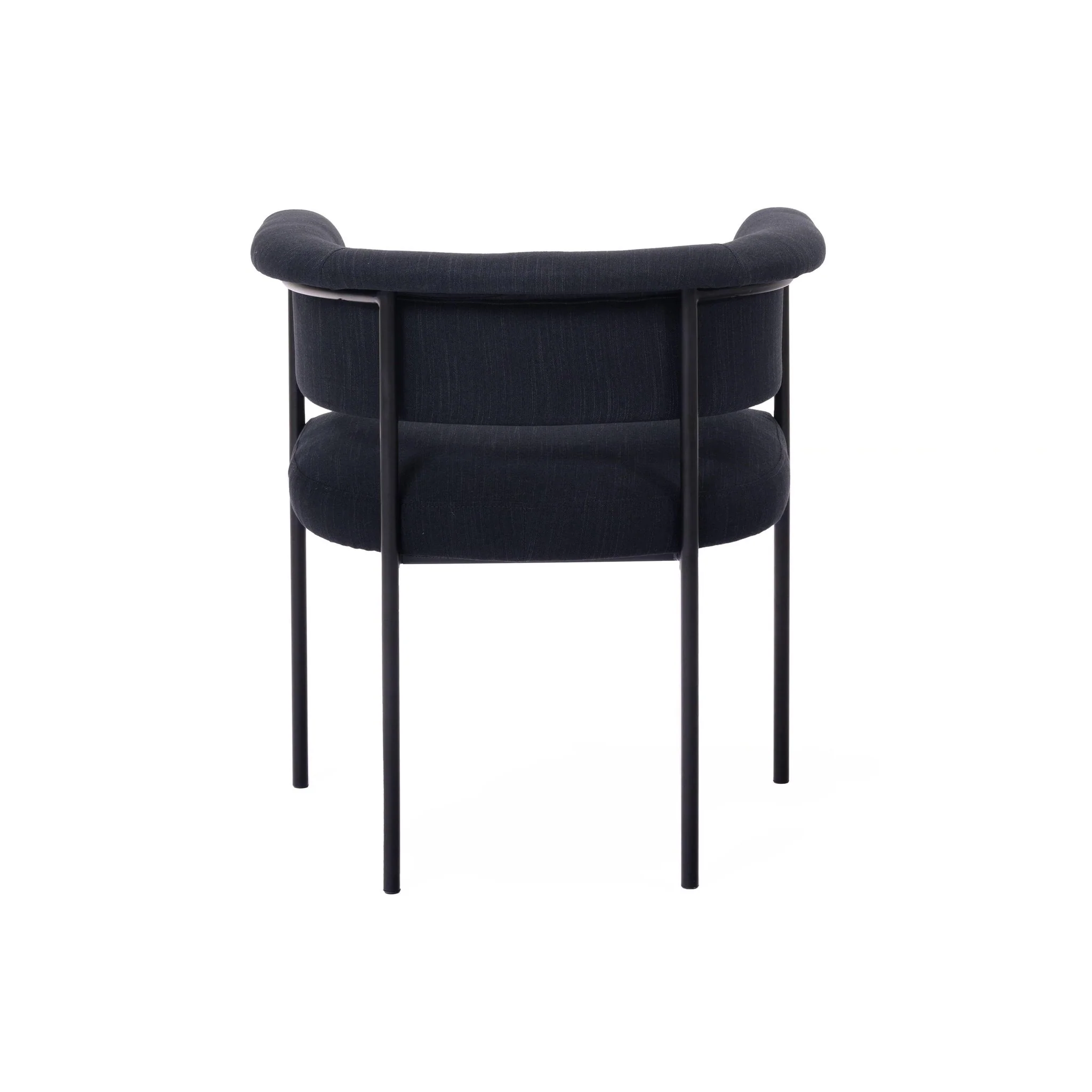 Taylor Black Performance Linen Dining Chair - Image 4