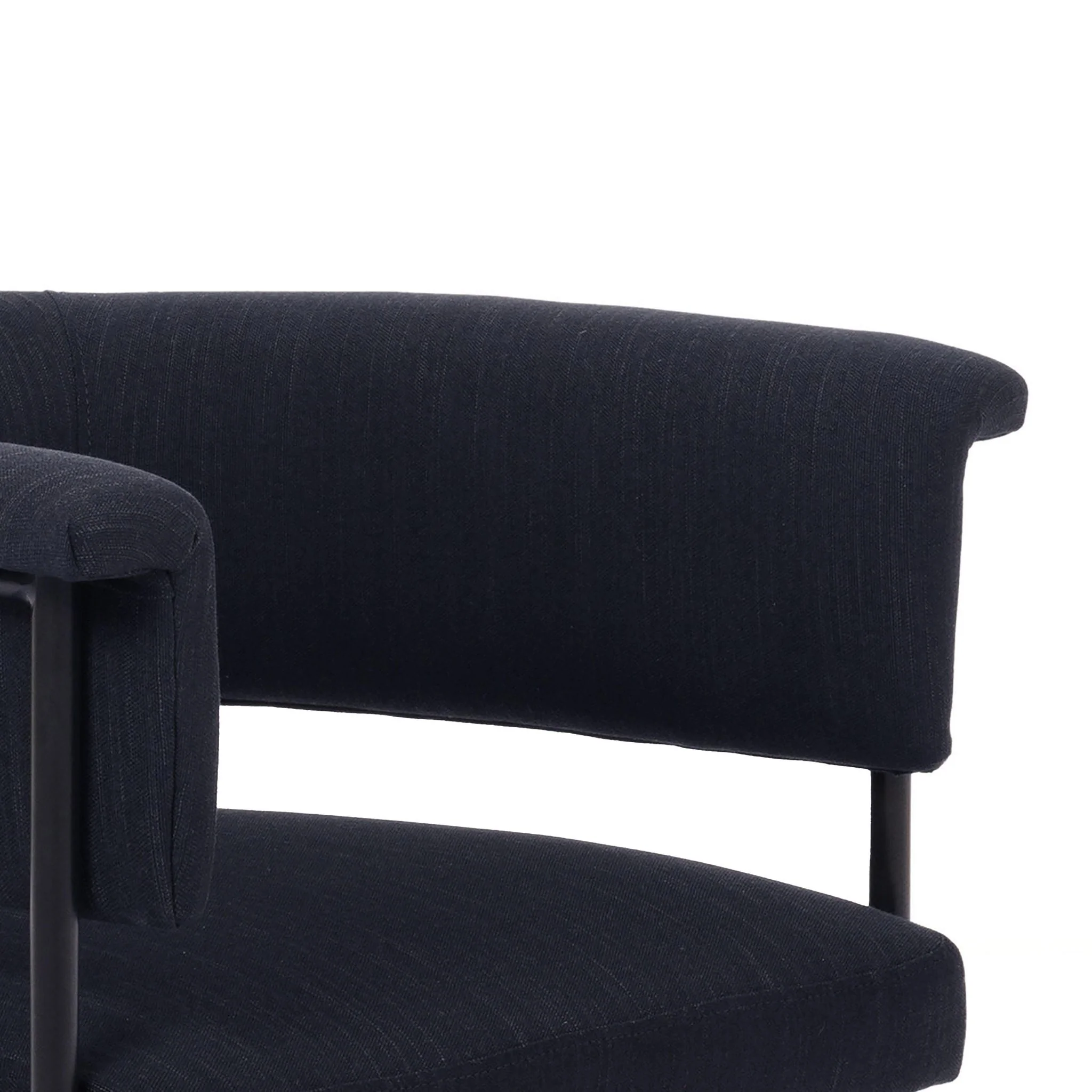 Taylor Black Performance Linen Dining Chair - Image 5