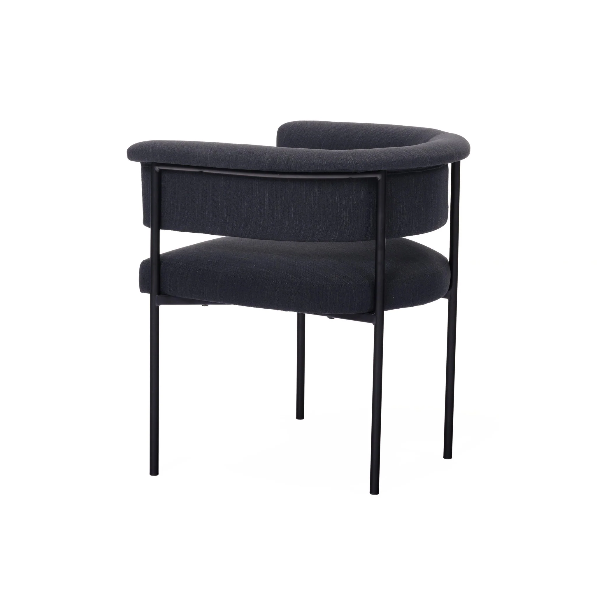 Taylor Black Performance Linen Dining Chair - Image 6