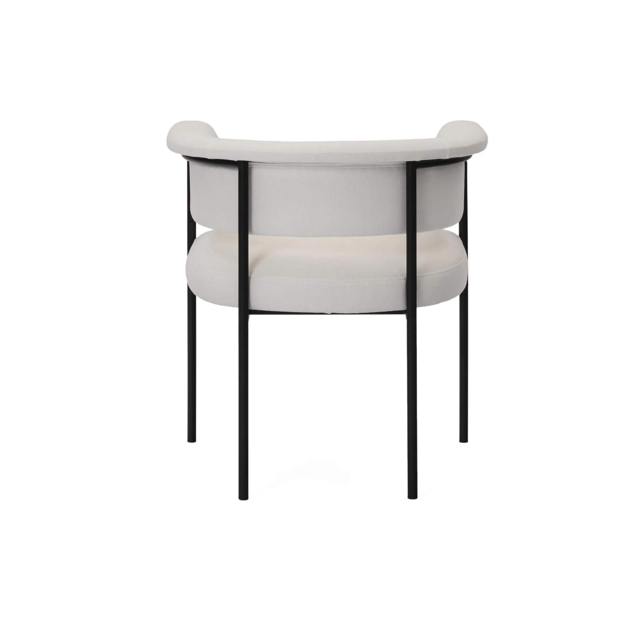 Taylor Cream Performance Linen Dining Chair - Image 4