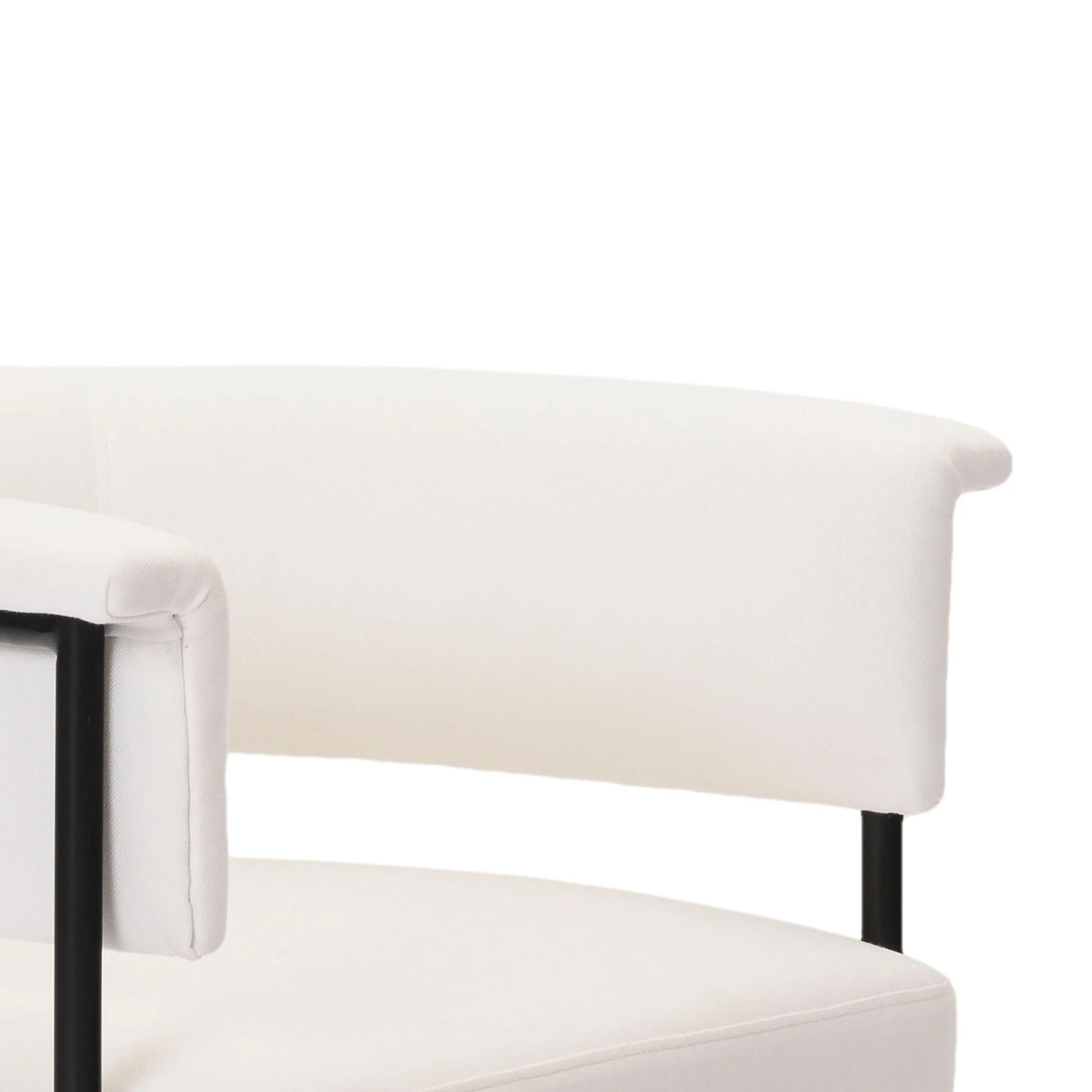 Taylor Cream Performance Linen Dining Chair - Image 5