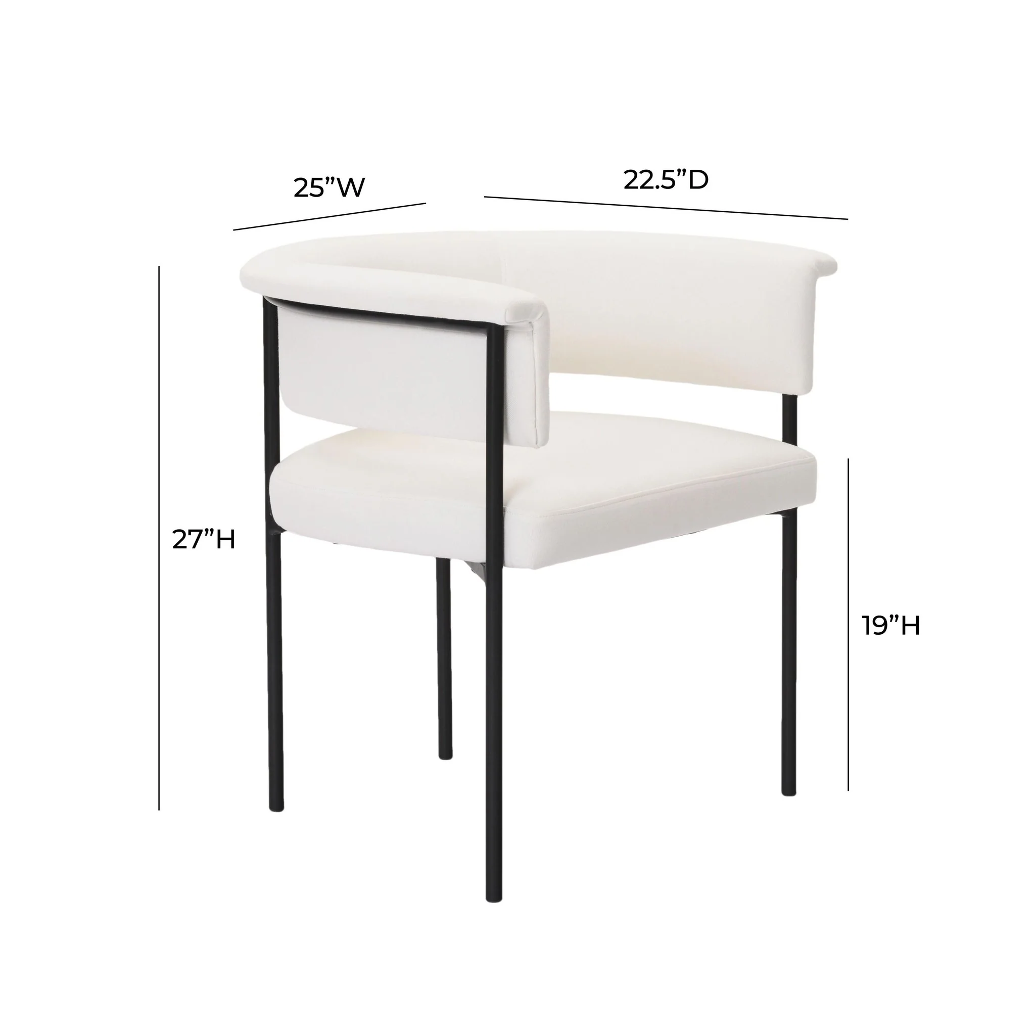 Taylor Cream Performance Linen Dining Chair - Image 7