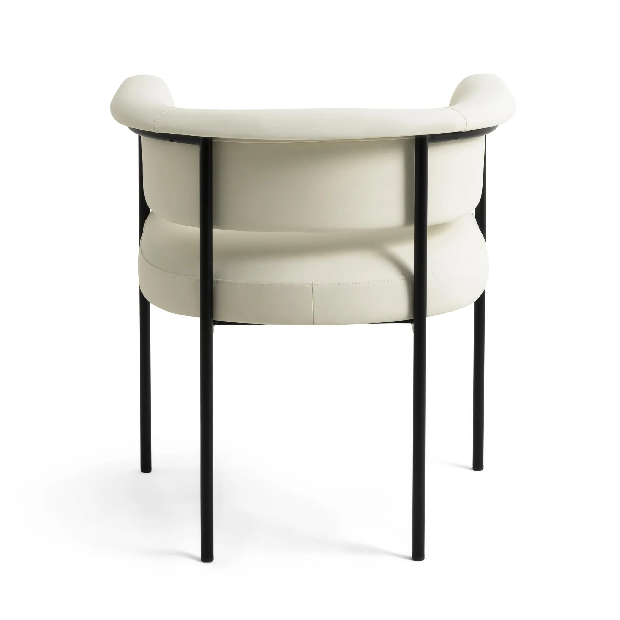 Taylor Cream Vegan Leather Dining Chair - Image 5