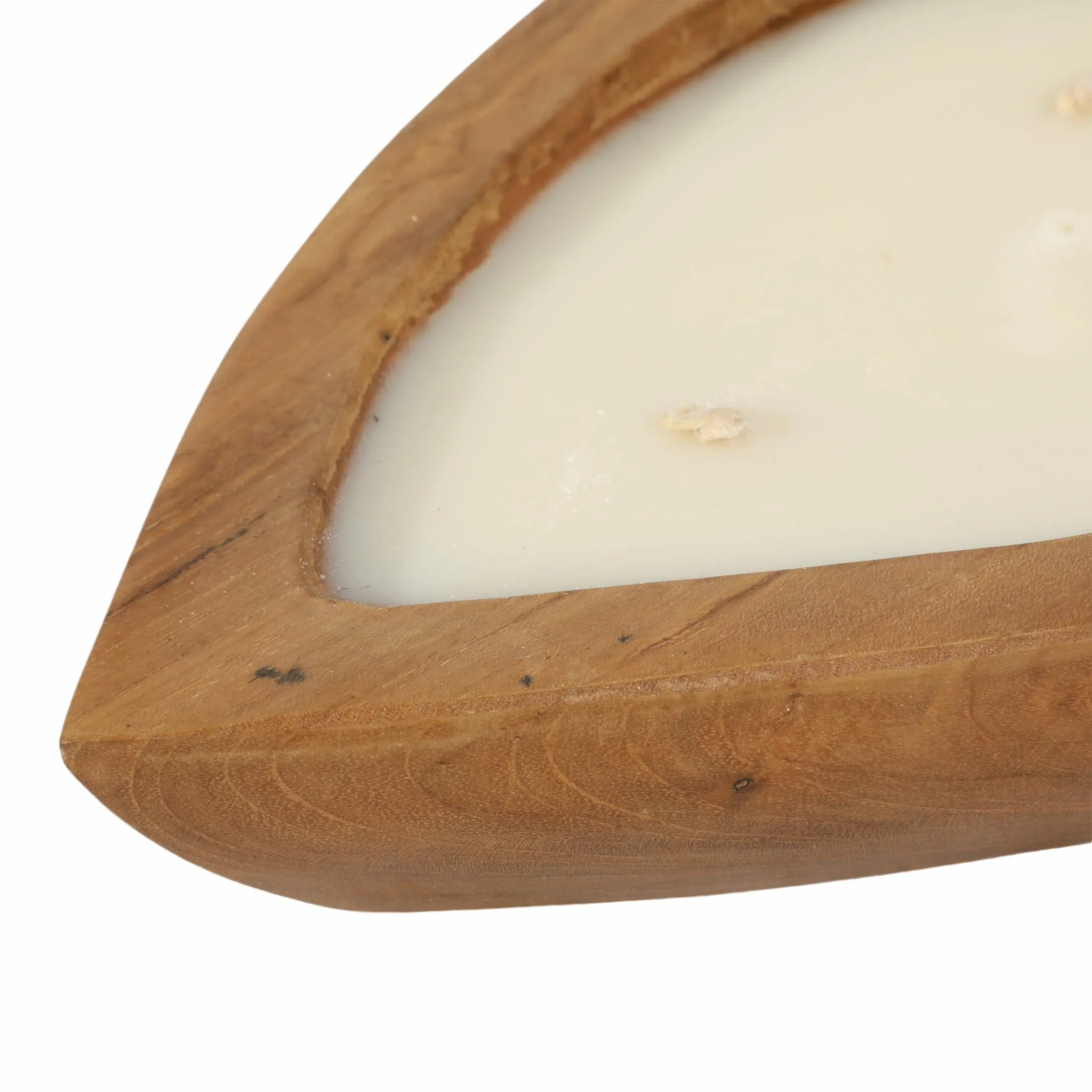 Teak, 12" Heart Bowl Candle, Natural - Image 5