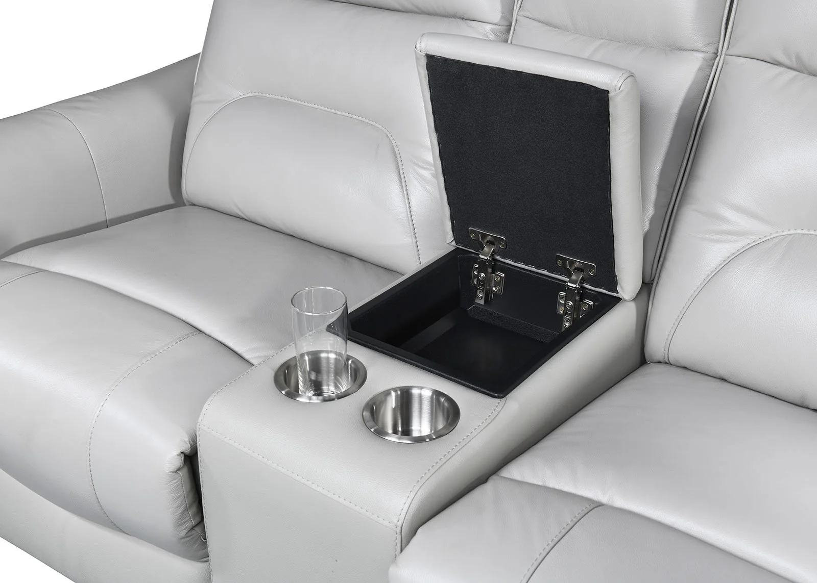 Terentius Power Loveseat, Taupe - Image 3