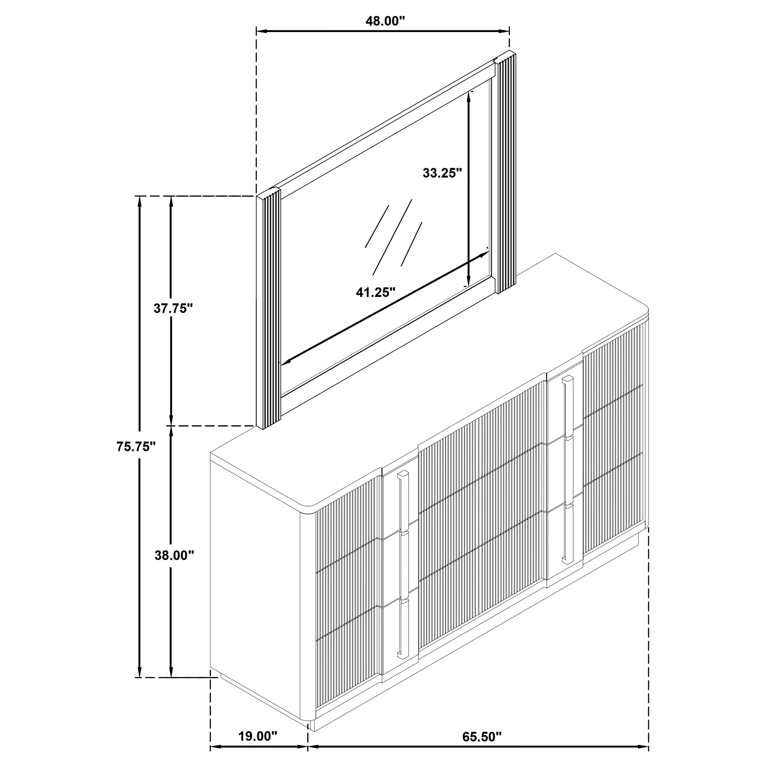 Terrace Dresser with Mirror - Image 12