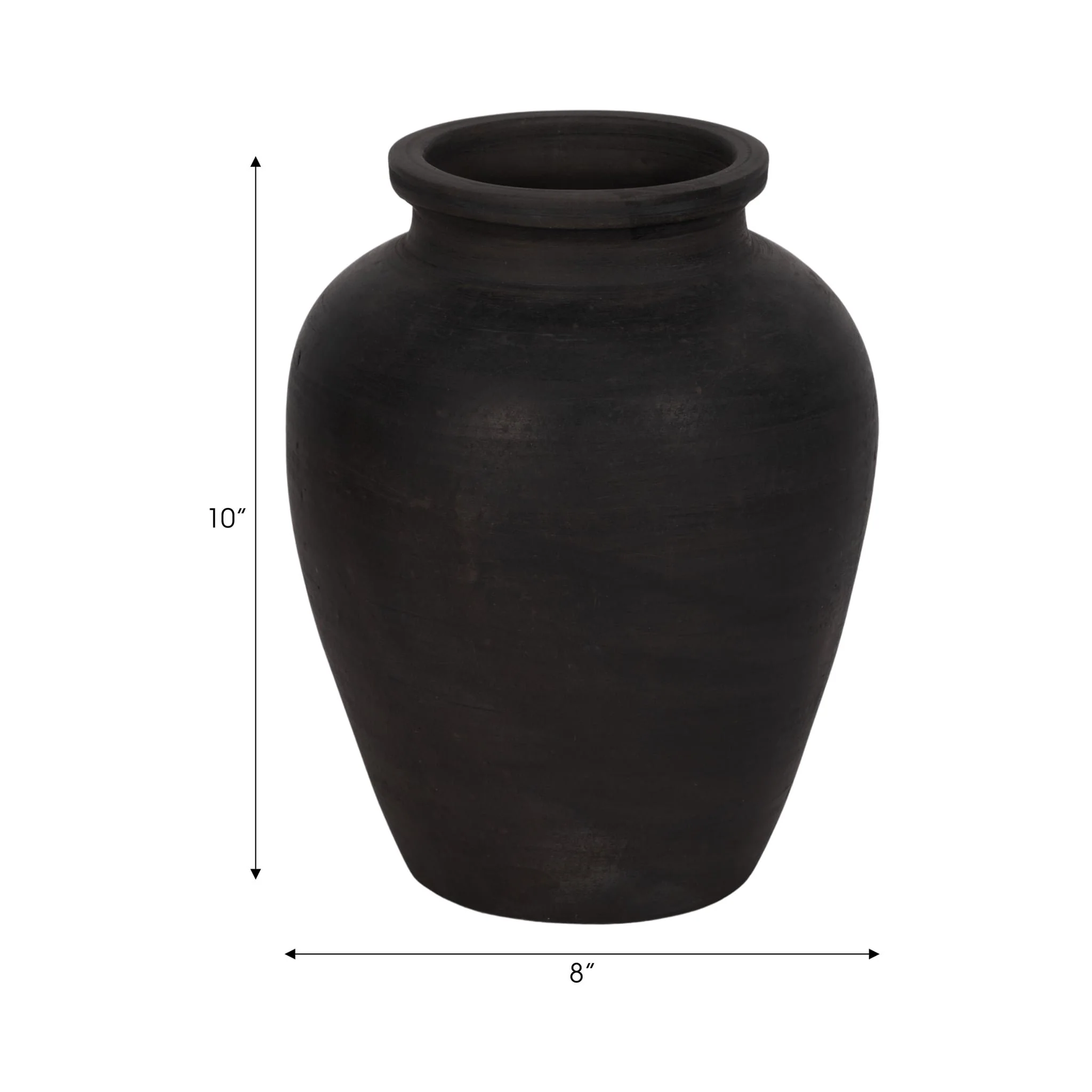 Terracotta, 10" Traditional Jug, Black - Image 7