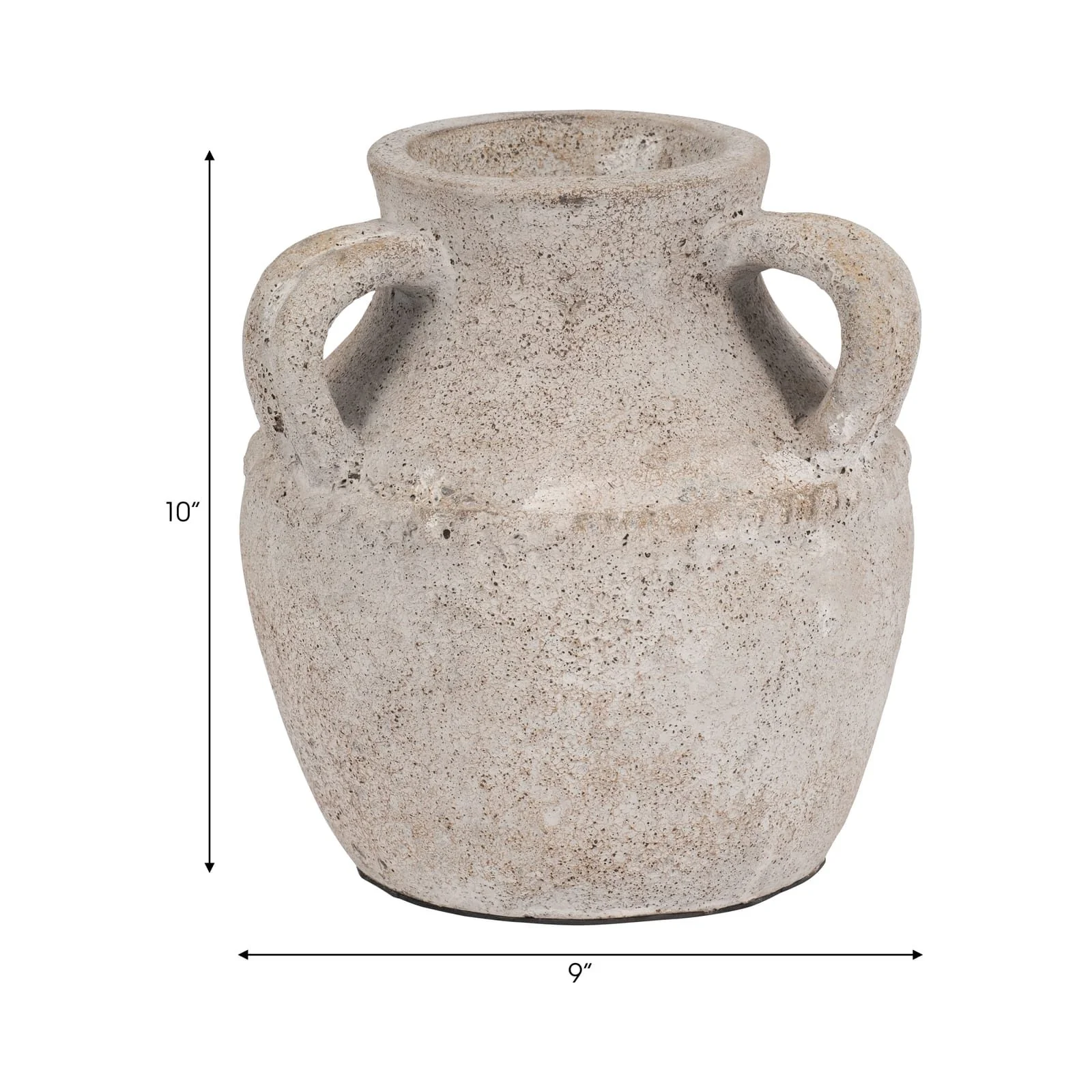 Terracotta, 10" Triple Handle Jug, Ivory - Image 7