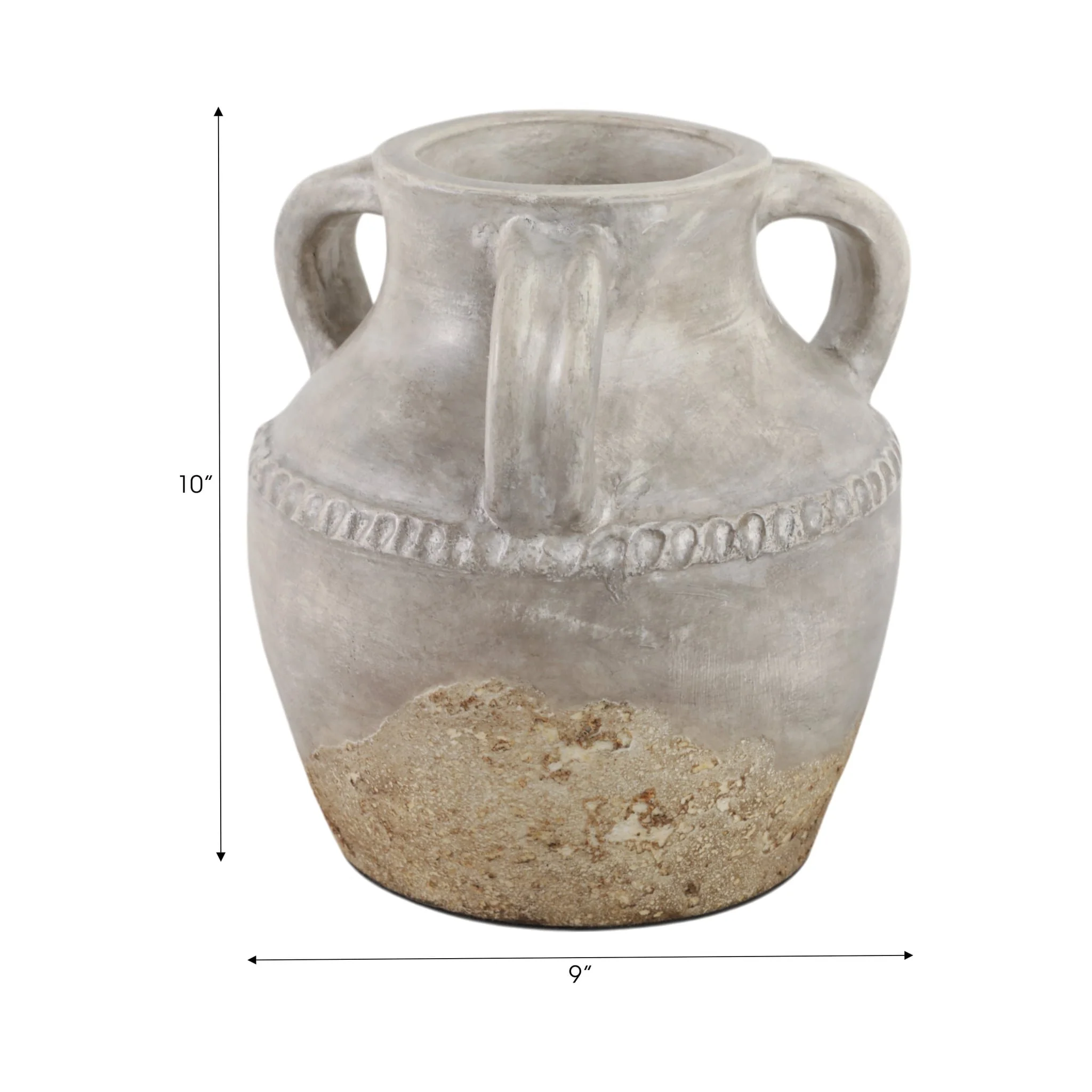 Terracotta, 10" Triple Handle Jug, Reactive Glaze - Image 8