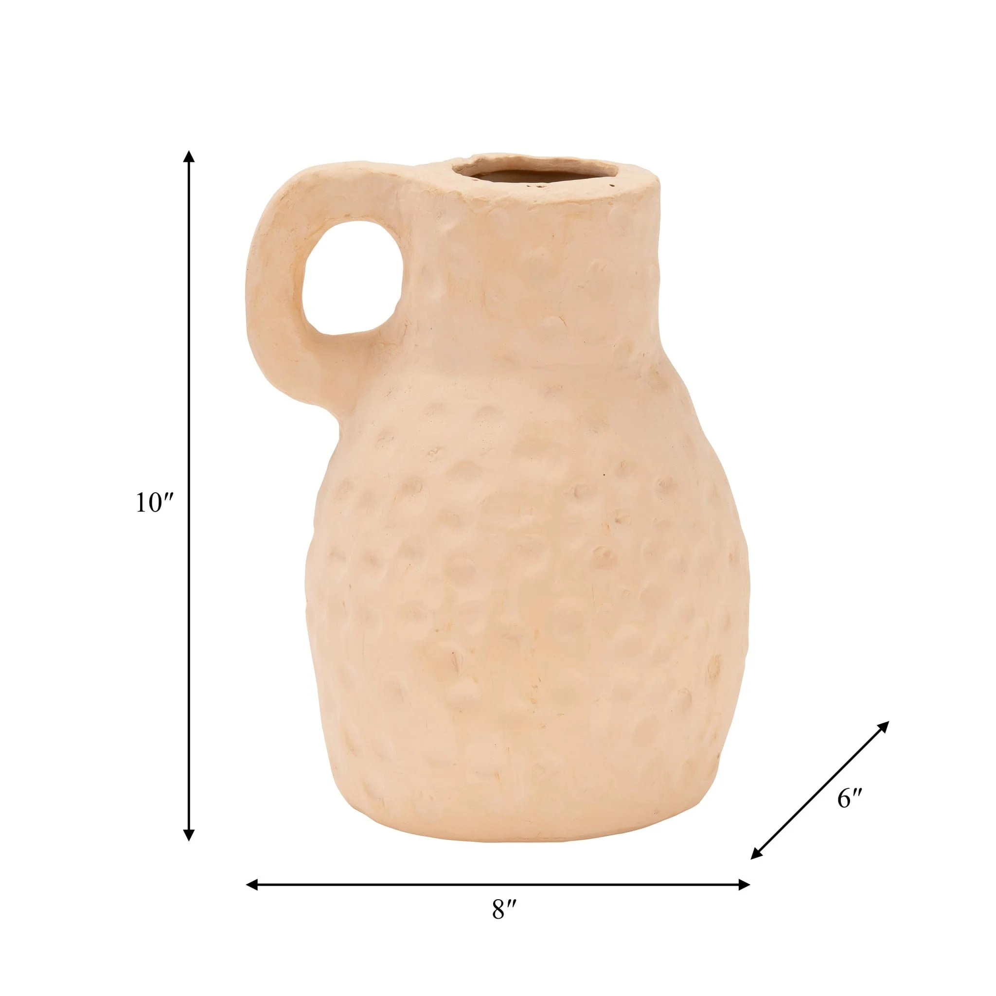 Terracotta 10"h, Texture Vase - Image 8