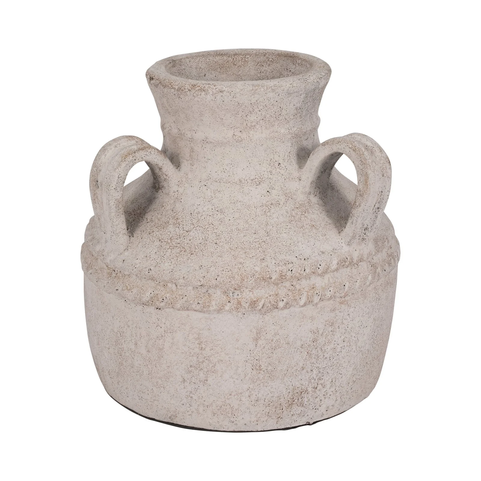 Terracotta, 12" Triple Handle Jug, Ivory - Image 3