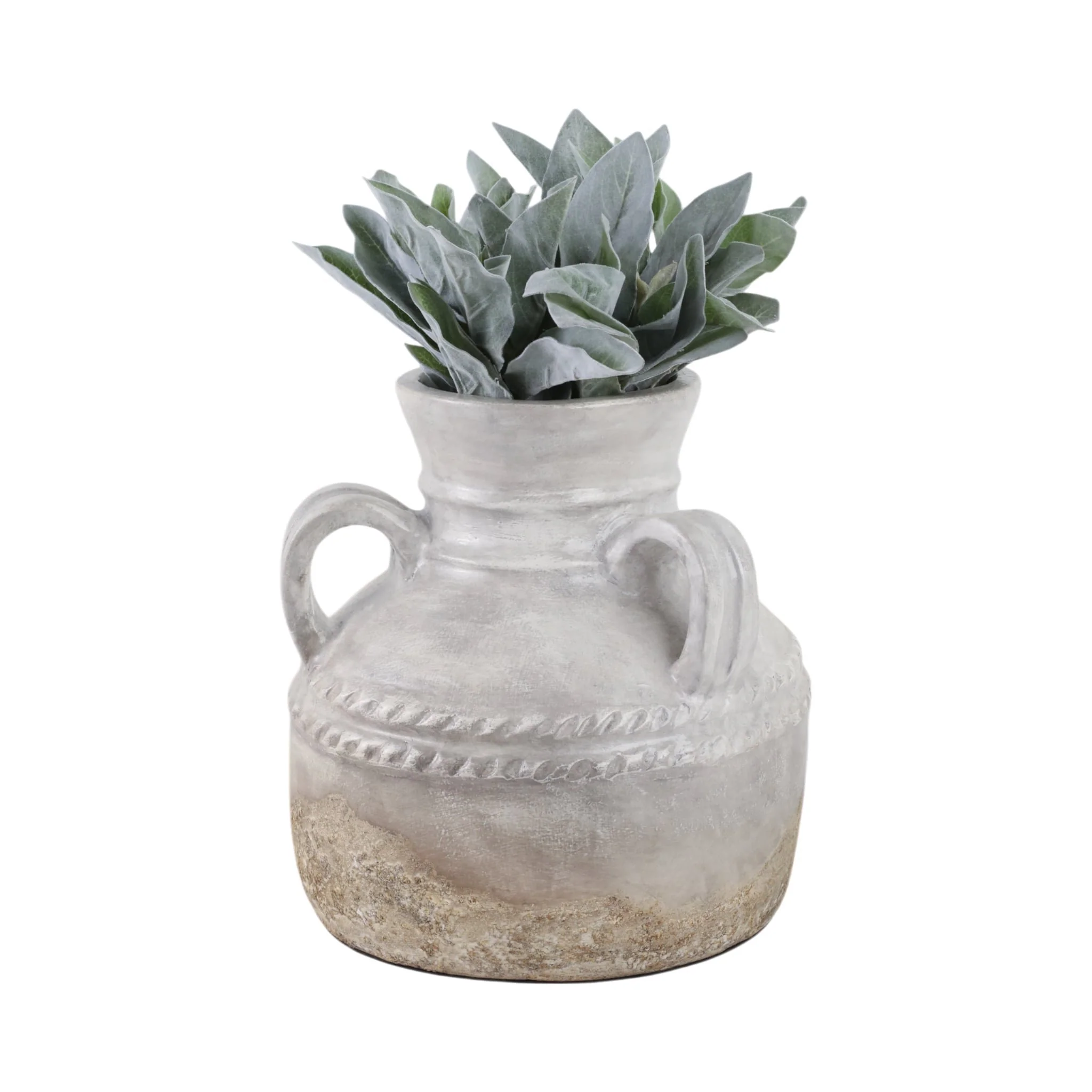Terracotta, 12" Triple Handle Jug, Reactive Glaze - Image 3