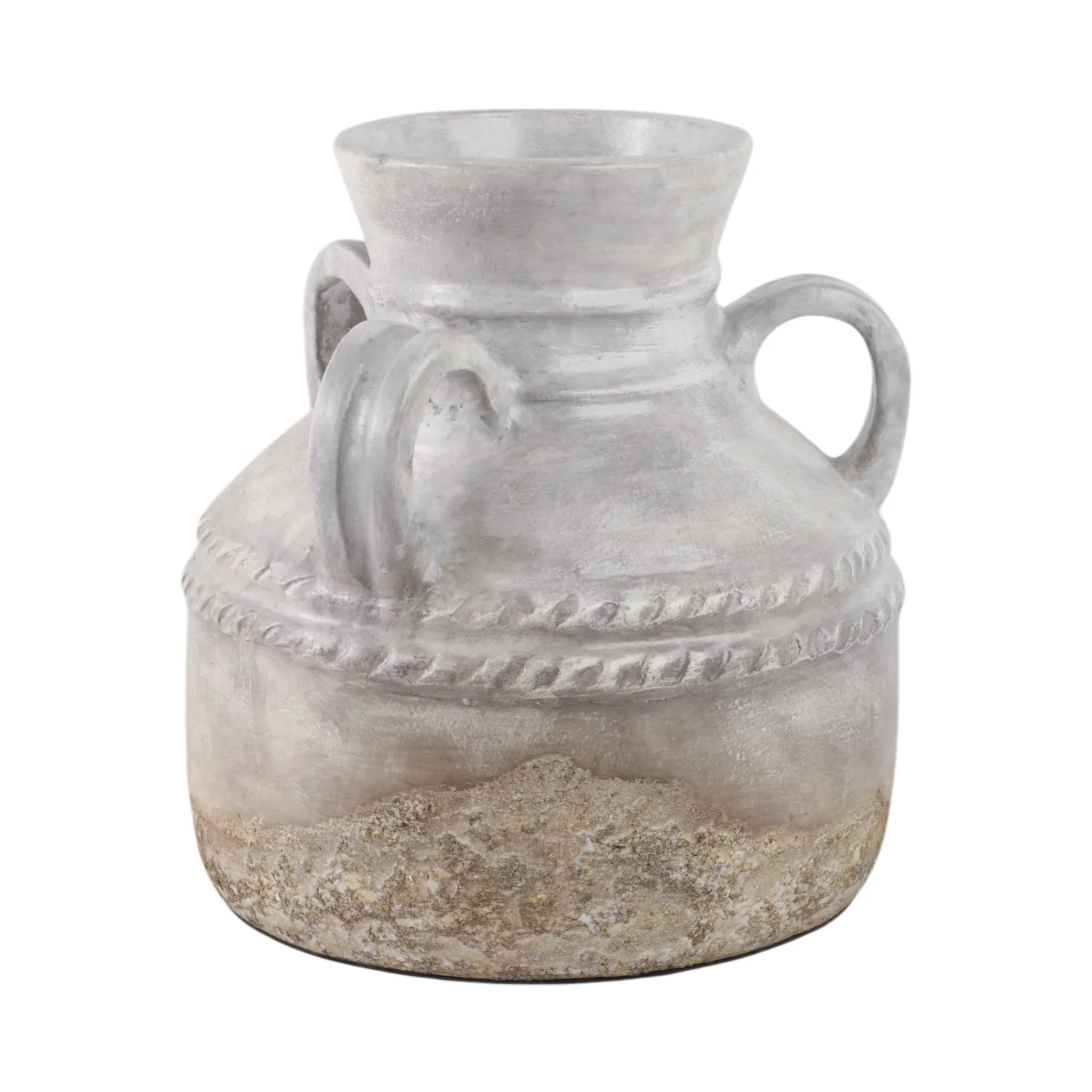 Terracotta, 12" Triple Handle Jug, Reactive Glaze - Image 4